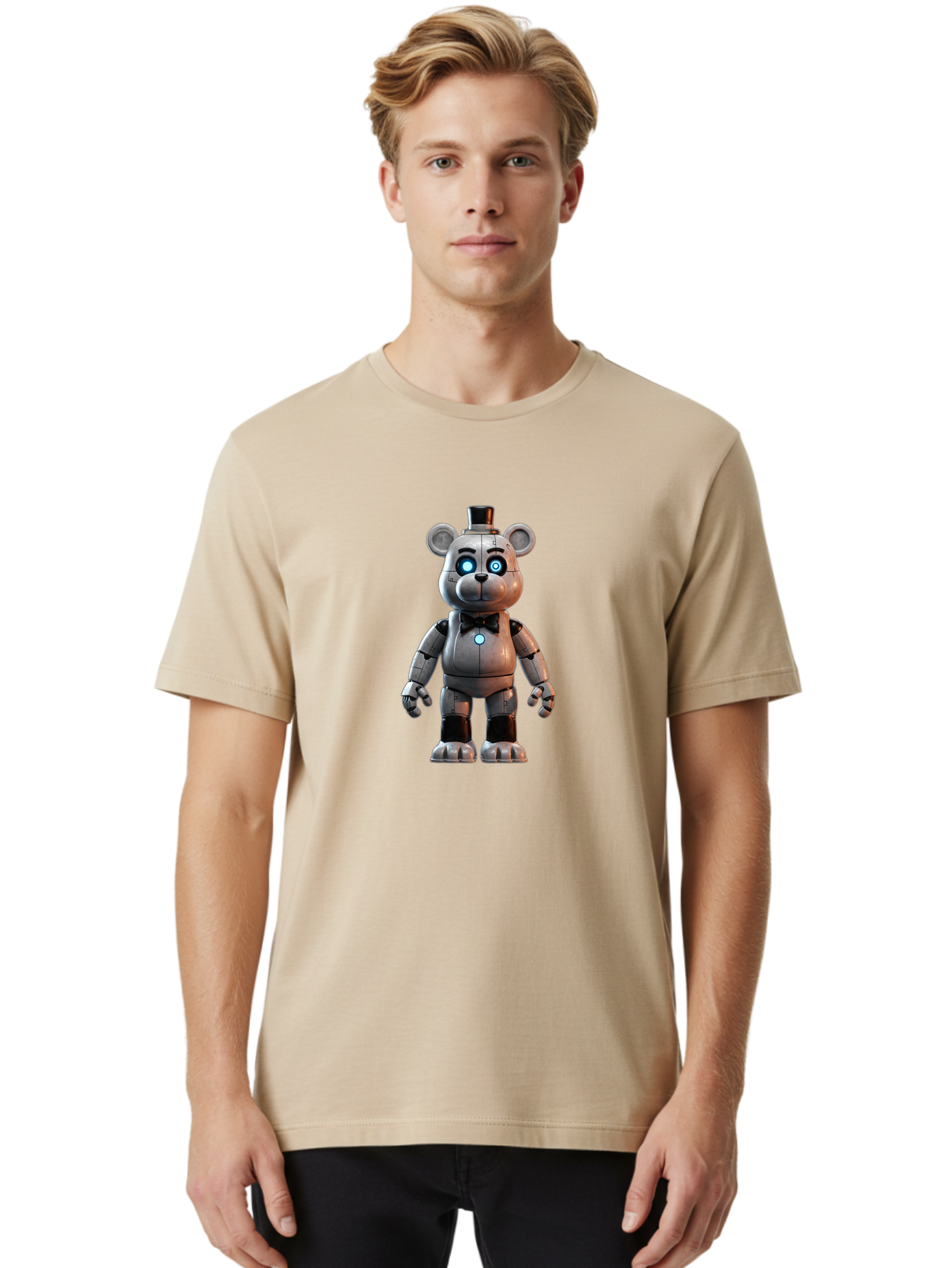 Five-Nights-At-Freddy-S-Freddy-Fazbear-1 Men'S Graphic Tee, 100% Cotton, Comfortable Casual Summer Wear, Machine Washable, Vintage Camera, Old Camera, Antique Camera, Black Camera, Classic Photography, Photography Equipment, Nostalgic Device, Bak565
