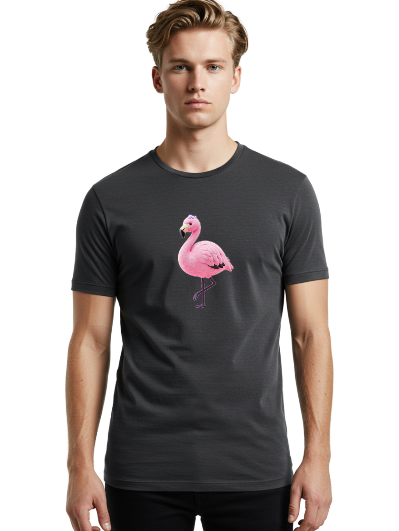 Flamingo-1 Men'S Graphic Tee, 100% Cotton, Comfortable Casual Summer Wear, Machine Washable, Vintage Camera, Old Camera, Antique Camera, Black Camera, Classic Photography, Photography Equipment, Nostalgic Device, Film Camera, Camera Art Bak573