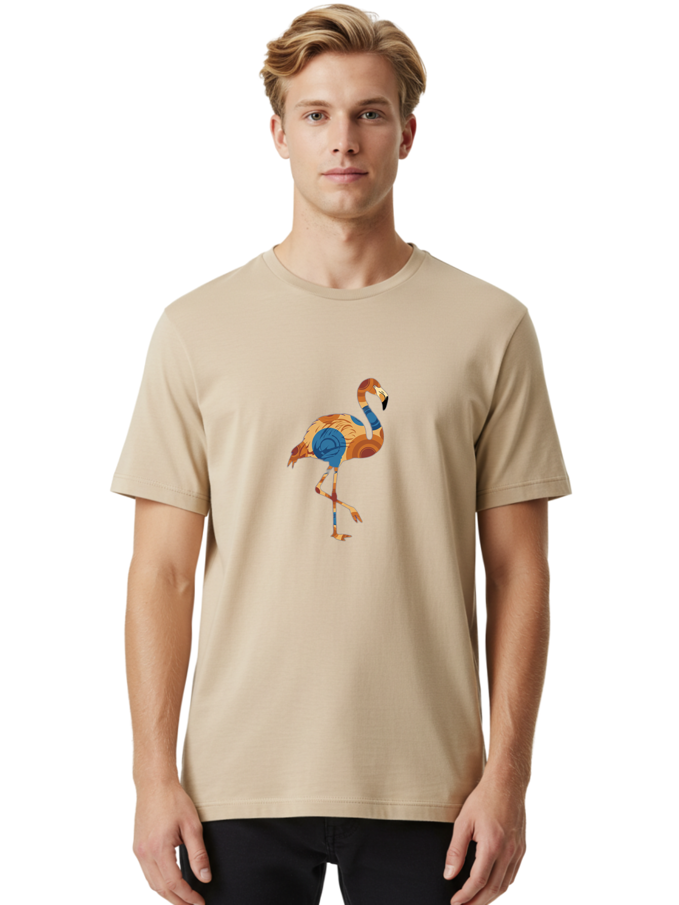 Flamingo-10 Men'S Graphic Tee, 100% Cotton, Comfortable Casual Summer Wear, Machine Washable, Vintage Camera, Old Camera, Antique Camera, Black Camera, Classic Photography, Photography Equipment, Nostalgic Device, Film Camera, Camera Art Bak574