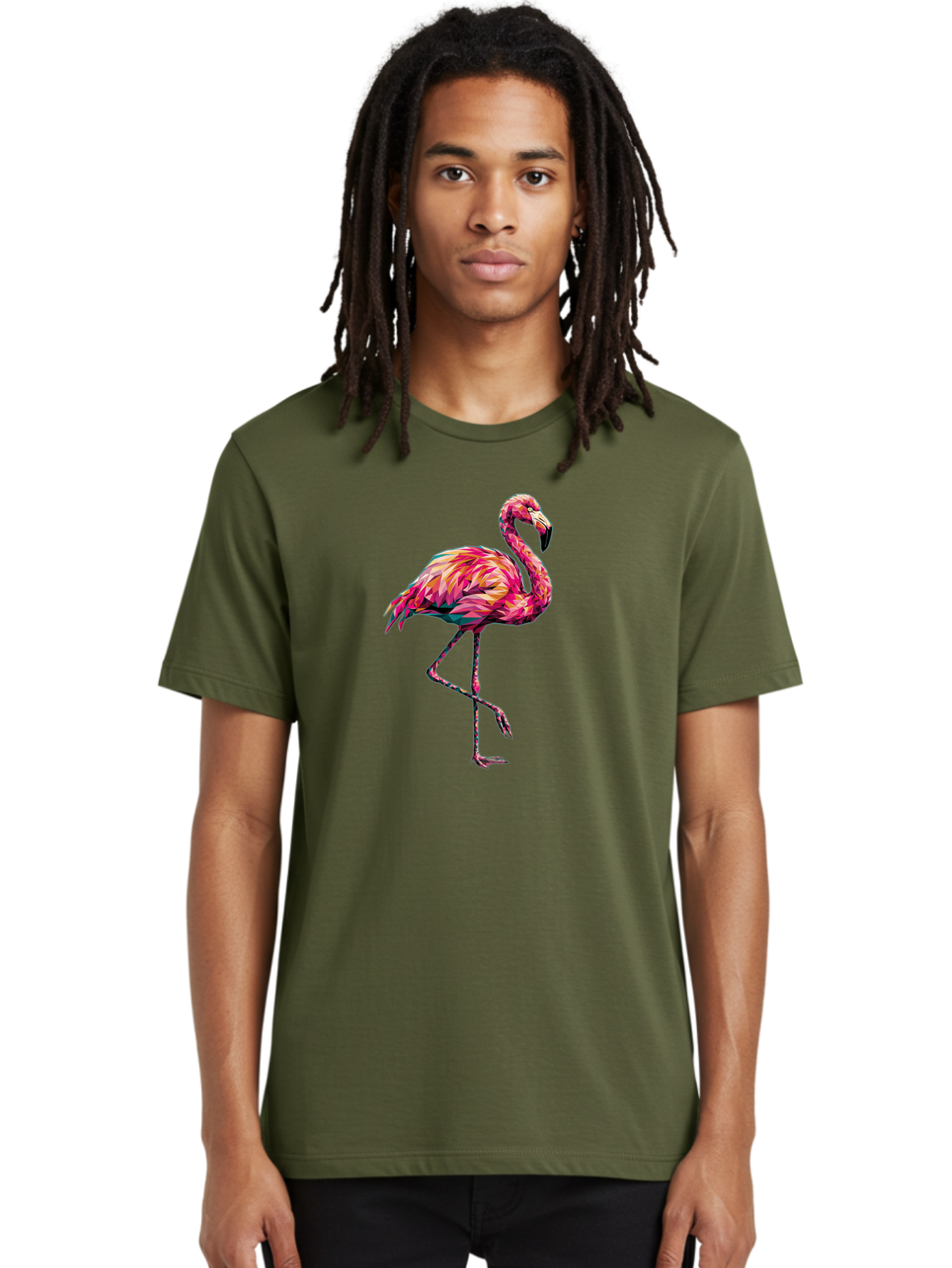 Flamingo-11 Men'S Graphic Tee, 100% Cotton, Comfortable Casual Summer Wear, Machine Washable, Vintage Camera, Old Camera, Antique Camera, Black Camera, Classic Photography, Photography Equipment, Nostalgic Device, Film Camera, Camera Art Bak575