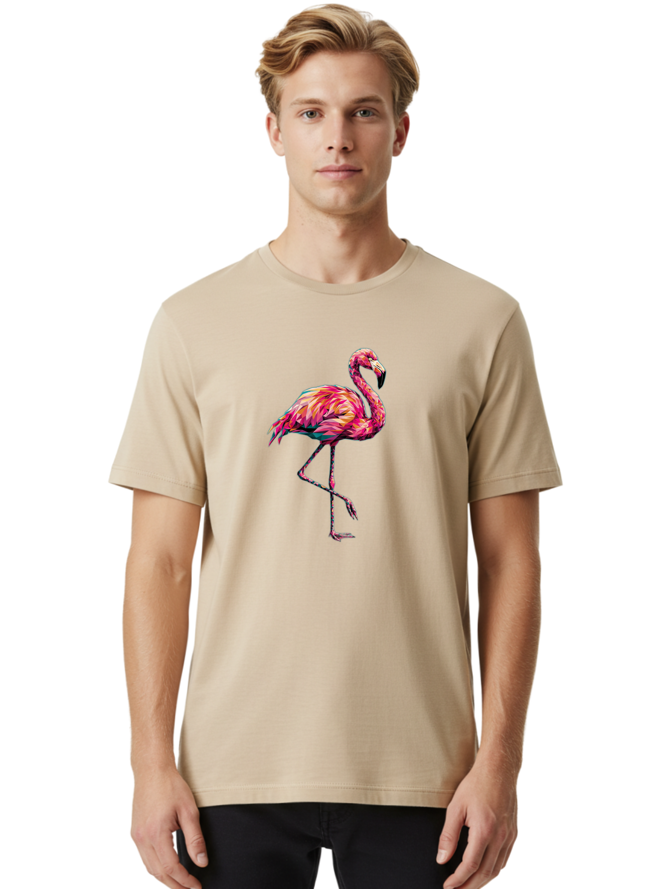 Flamingo-11 Men'S Graphic Tee, 100% Cotton, Comfortable Casual Summer Wear, Machine Washable, Vintage Camera, Old Camera, Antique Camera, Black Camera, Classic Photography, Photography Equipment, Nostalgic Device, Film Camera, Camera Art Bak575