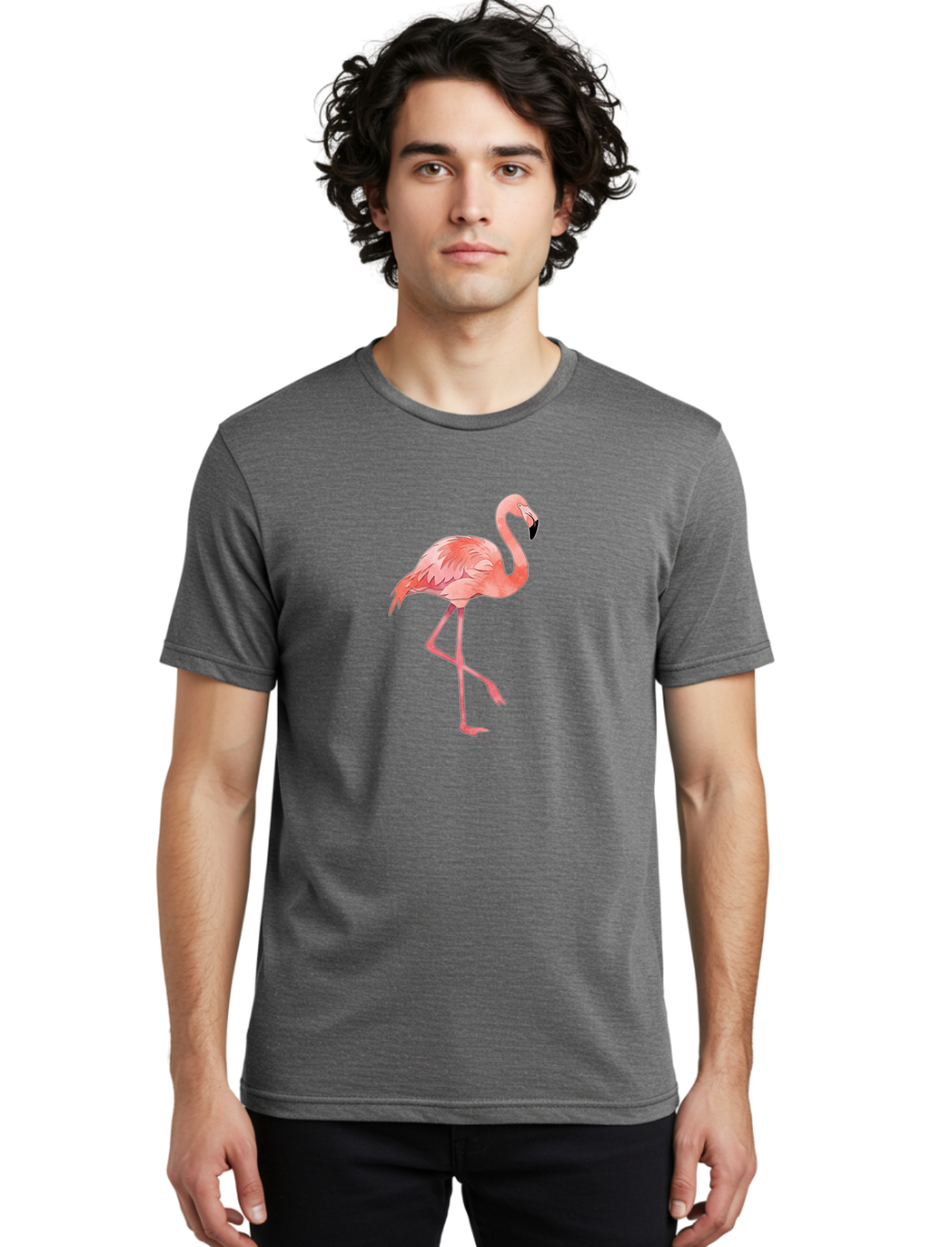 Flamingo-14 Men'S Graphic Tee, 100% Cotton, Comfortable Casual Summer Wear, Machine Washable, Vintage Camera, Old Camera, Antique Camera, Black Camera, Classic Photography, Photography Equipment, Nostalgic Device, Film Camera, Camera Art Bak578