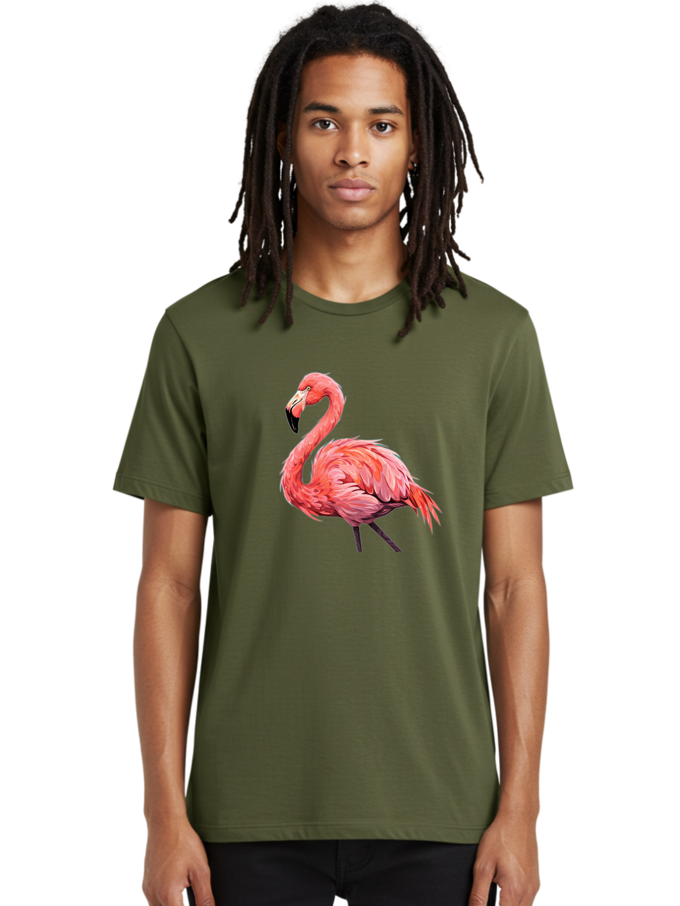 Flamingo-15 Men'S Graphic Tee, 100% Cotton, Comfortable Casual Summer Wear, Machine Washable, Vintage Camera, Old Camera, Antique Camera, Black Camera, Classic Photography, Photography Equipment, Nostalgic Device, Film Camera, Camera Art Bak579