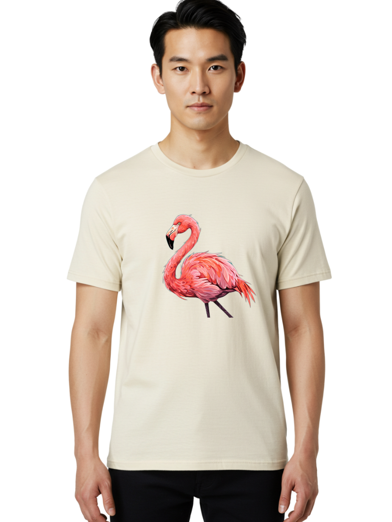 Flamingo-15 Men'S Graphic Tee, 100% Cotton, Comfortable Casual Summer Wear, Machine Washable, Vintage Camera, Old Camera, Antique Camera, Black Camera, Classic Photography, Photography Equipment, Nostalgic Device, Film Camera, Camera Art Bak579