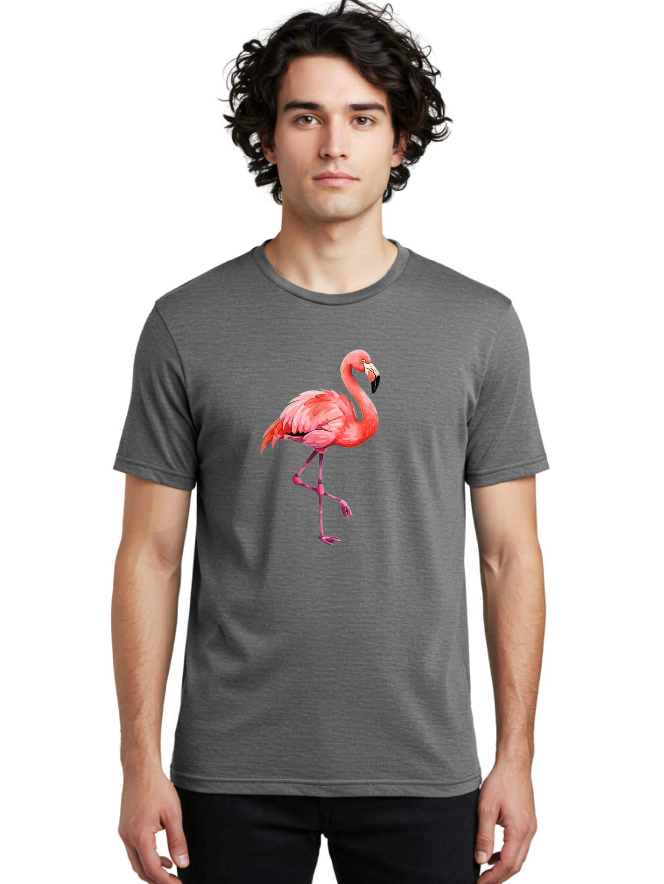 Flamingo-17 Men'S Graphic Tee, 100% Cotton, Comfortable Casual Summer Wear, Machine Washable, Vintage Camera, Old Camera, Antique Camera, Black Camera, Classic Photography, Photography Equipment, Nostalgic Device, Film Camera, Camera Art Bak581