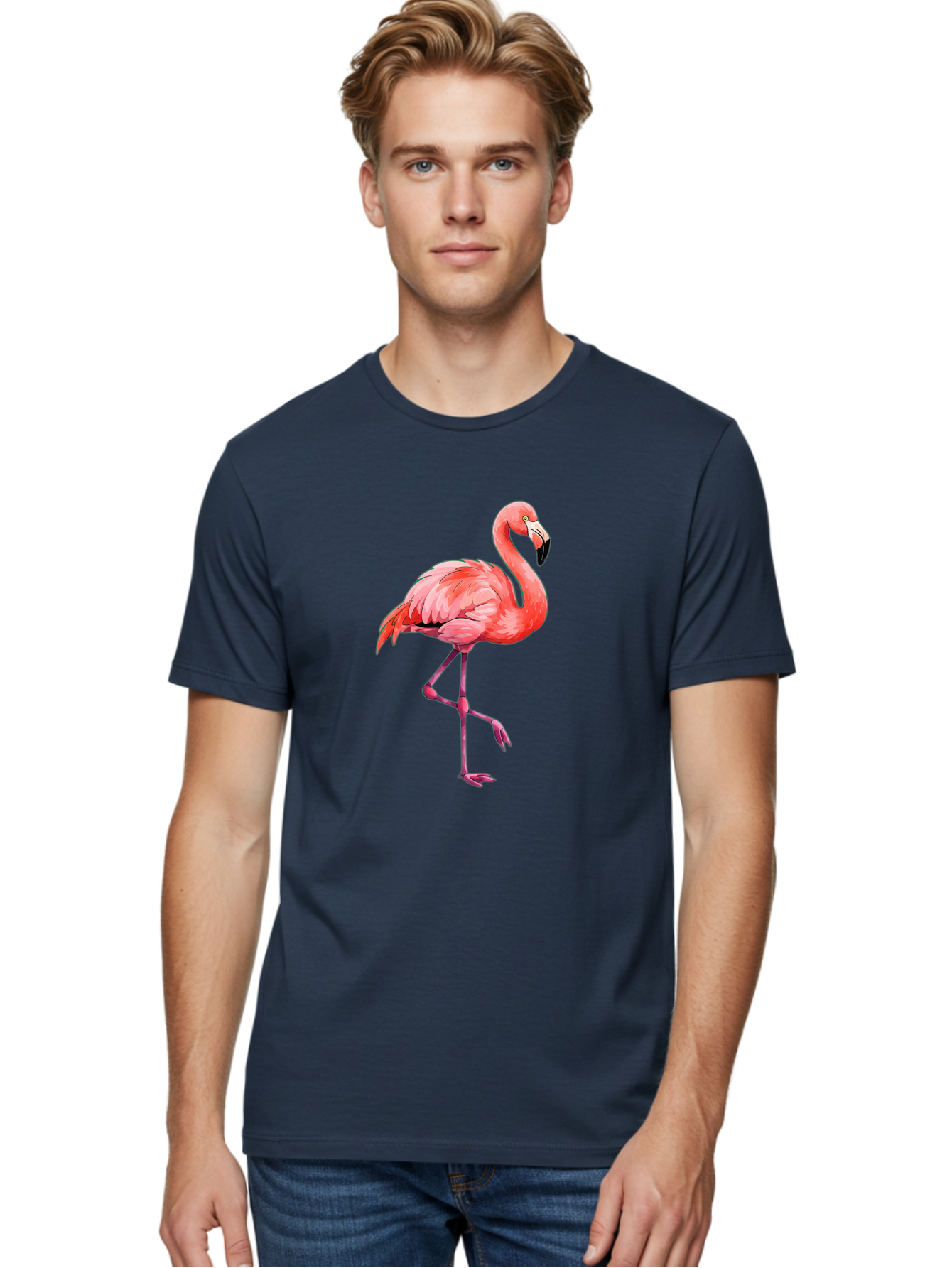 Flamingo-17 Men'S Graphic Tee, 100% Cotton, Comfortable Casual Summer Wear, Machine Washable, Vintage Camera, Old Camera, Antique Camera, Black Camera, Classic Photography, Photography Equipment, Nostalgic Device, Film Camera, Camera Art Bak581