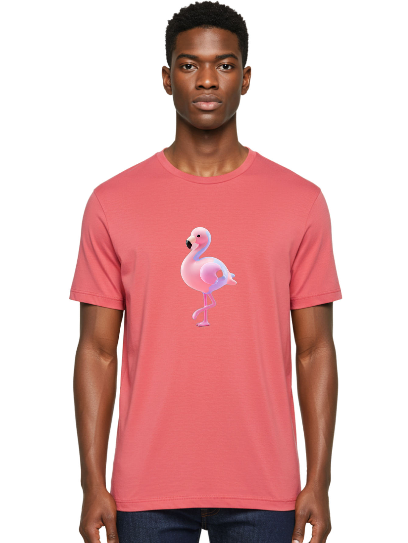 Flamingo-2 Men'S Graphic Tee, 100% Cotton, Comfortable Casual Summer Wear, Machine Washable, Vintage Camera, Old Camera, Antique Camera, Black Camera, Classic Photography, Photography Equipment, Nostalgic Device, Film Camera, Camera Art Bak584