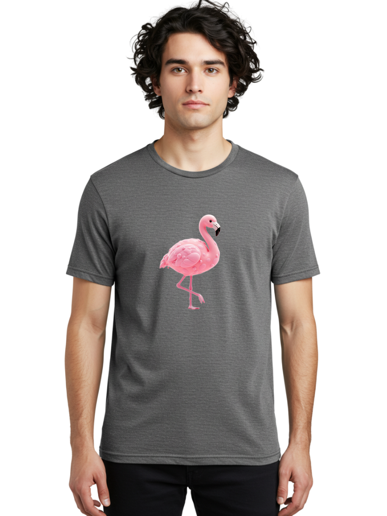 Flamingo-3 Men'S Graphic Tee, 100% Cotton, Comfortable Casual Summer Wear, Machine Washable, Vintage Camera, Old Camera, Antique Camera, Black Camera, Classic Photography, Photography Equipment, Nostalgic Device, Film Camera, Camera Art Bak586