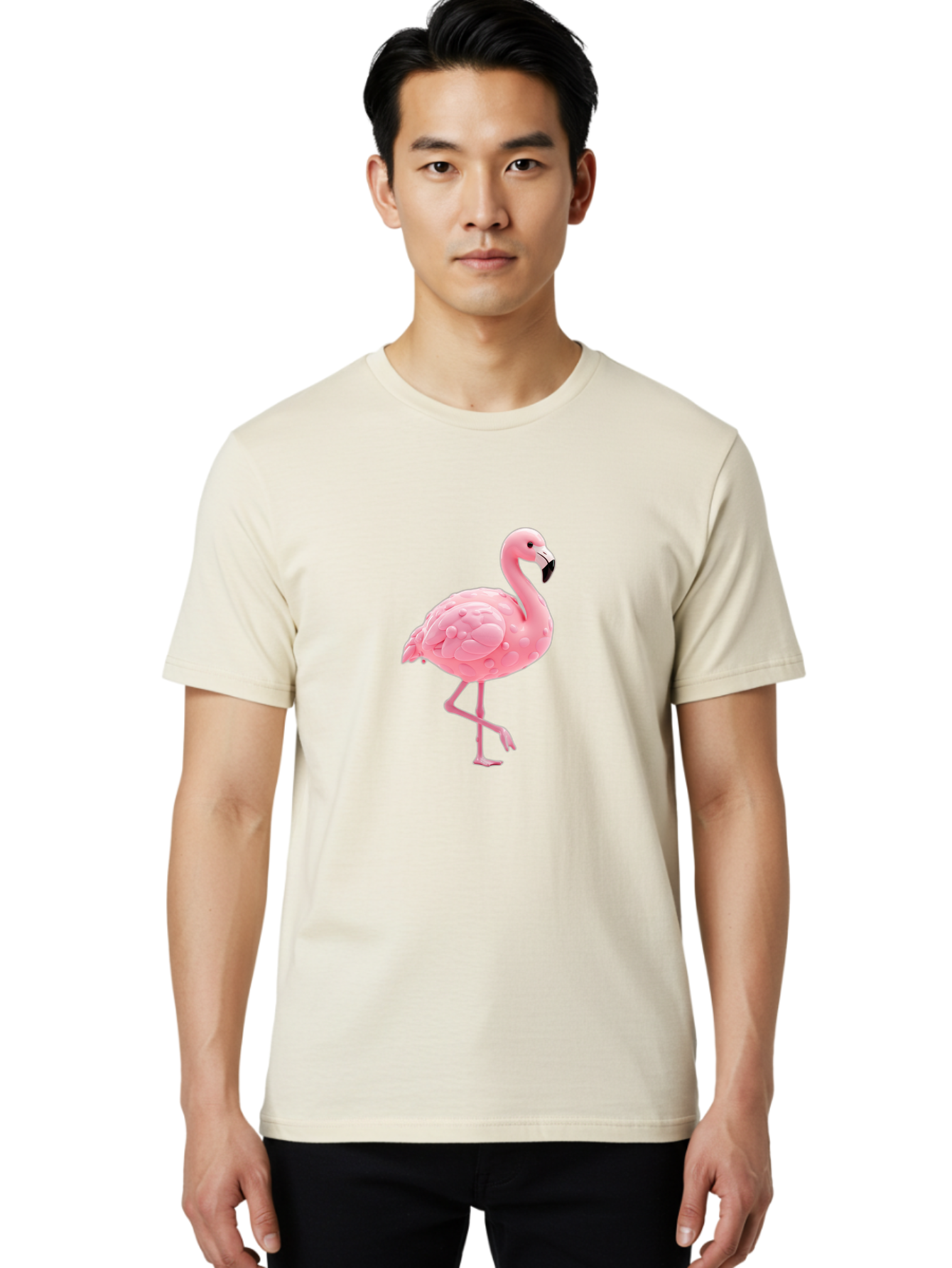 Flamingo-3 Men'S Graphic Tee, 100% Cotton, Comfortable Casual Summer Wear, Machine Washable, Vintage Camera, Old Camera, Antique Camera, Black Camera, Classic Photography, Photography Equipment, Nostalgic Device, Film Camera, Camera Art Bak586