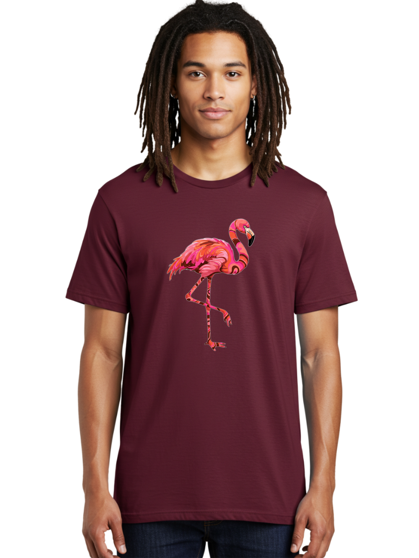 Flamingo-5 Men'S Graphic Tee, 100% Cotton, Comfortable Casual Summer Wear, Machine Washable, Vintage Camera, Old Camera, Antique Camera, Black Camera, Classic Photography, Photography Equipment, Nostalgic Device, Film Camera, Camera Art Bak588
