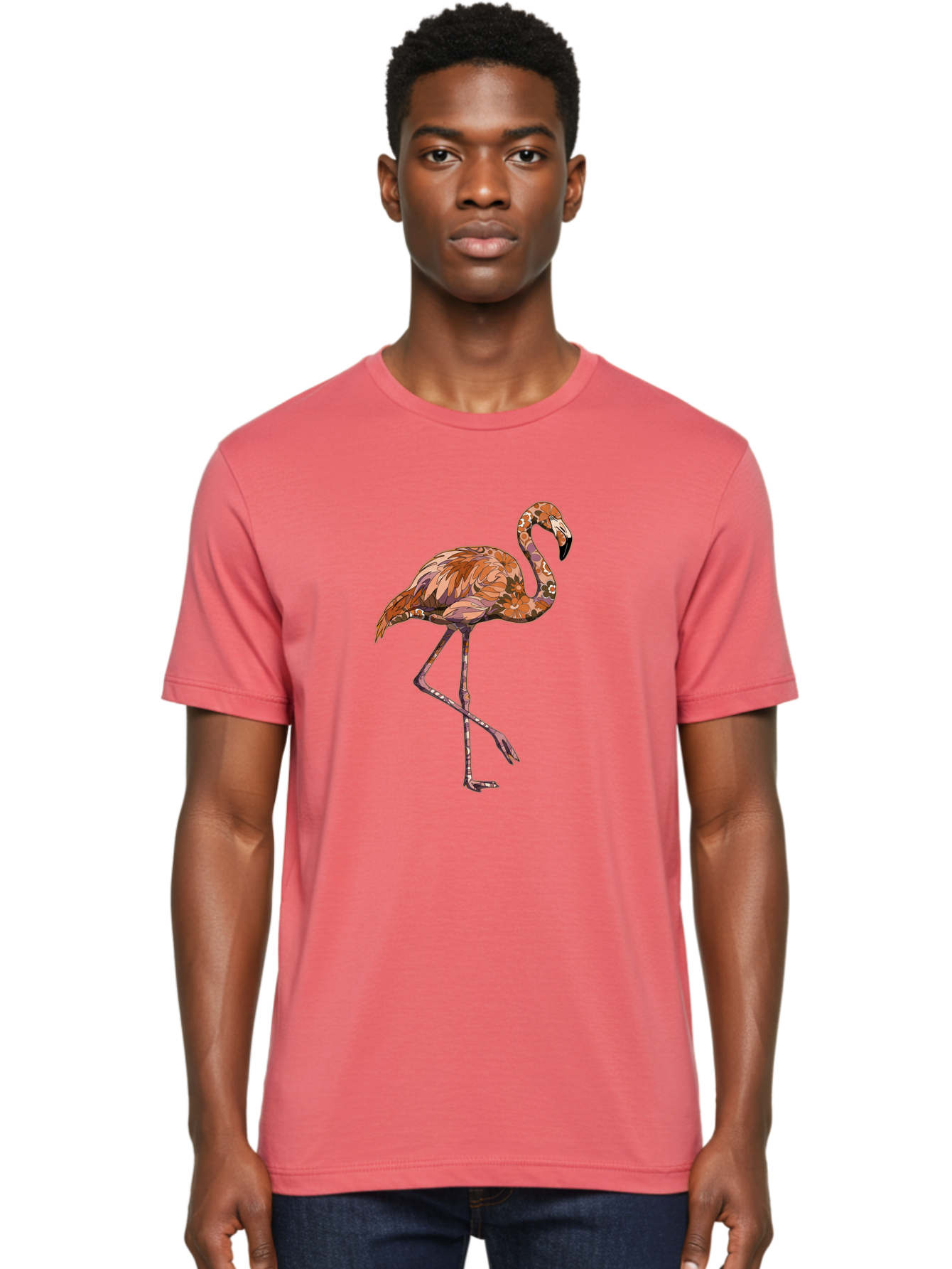 Flamingo-7 Men'S Graphic Tee, 100% Cotton, Comfortable Casual Summer Wear, Machine Washable, Vintage Camera, Old Camera, Antique Camera, Black Camera, Classic Photography, Photography Equipment, Nostalgic Device, Film Camera, Camera Art Bak590