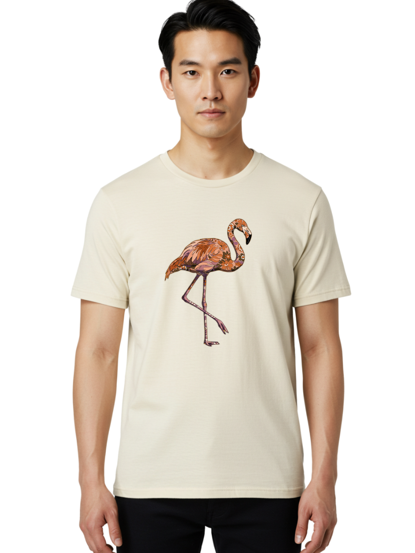 Flamingo-7 Men'S Graphic Tee, 100% Cotton, Comfortable Casual Summer Wear, Machine Washable, Vintage Camera, Old Camera, Antique Camera, Black Camera, Classic Photography, Photography Equipment, Nostalgic Device, Film Camera, Camera Art Bak590