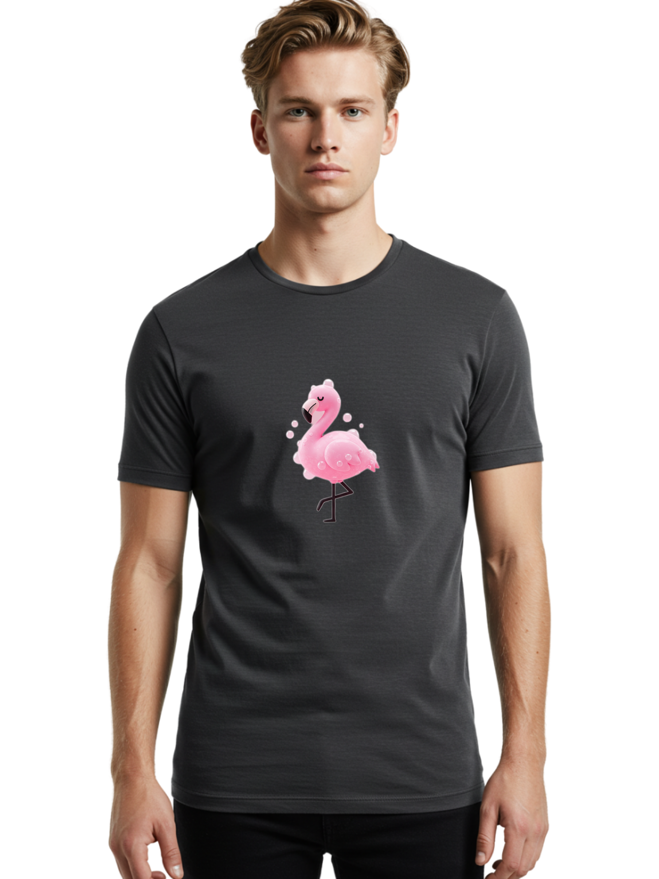 Flamingo-Float Men'S Graphic Tee, 100% Cotton, Comfortable Casual Summer Wear, Machine Washable, Vintage Camera, Old Camera, Antique Camera, Black Camera, Classic Photography, Photography Equipment, Nostalgic Device, Film Camera, Camera Art Bak596