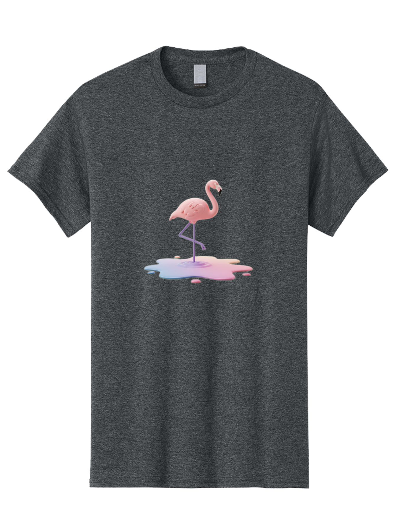 Flamingo-In-Paint Men'S Graphic Tee, 100% Cotton, Comfortable Casual Summer Wear, Machine Washable, Vintage Camera, Old Camera, Antique Camera, Black Camera, Classic Photography, Photography Equipment, Nostalgic Device, Film Camera, Camera Art Bak597