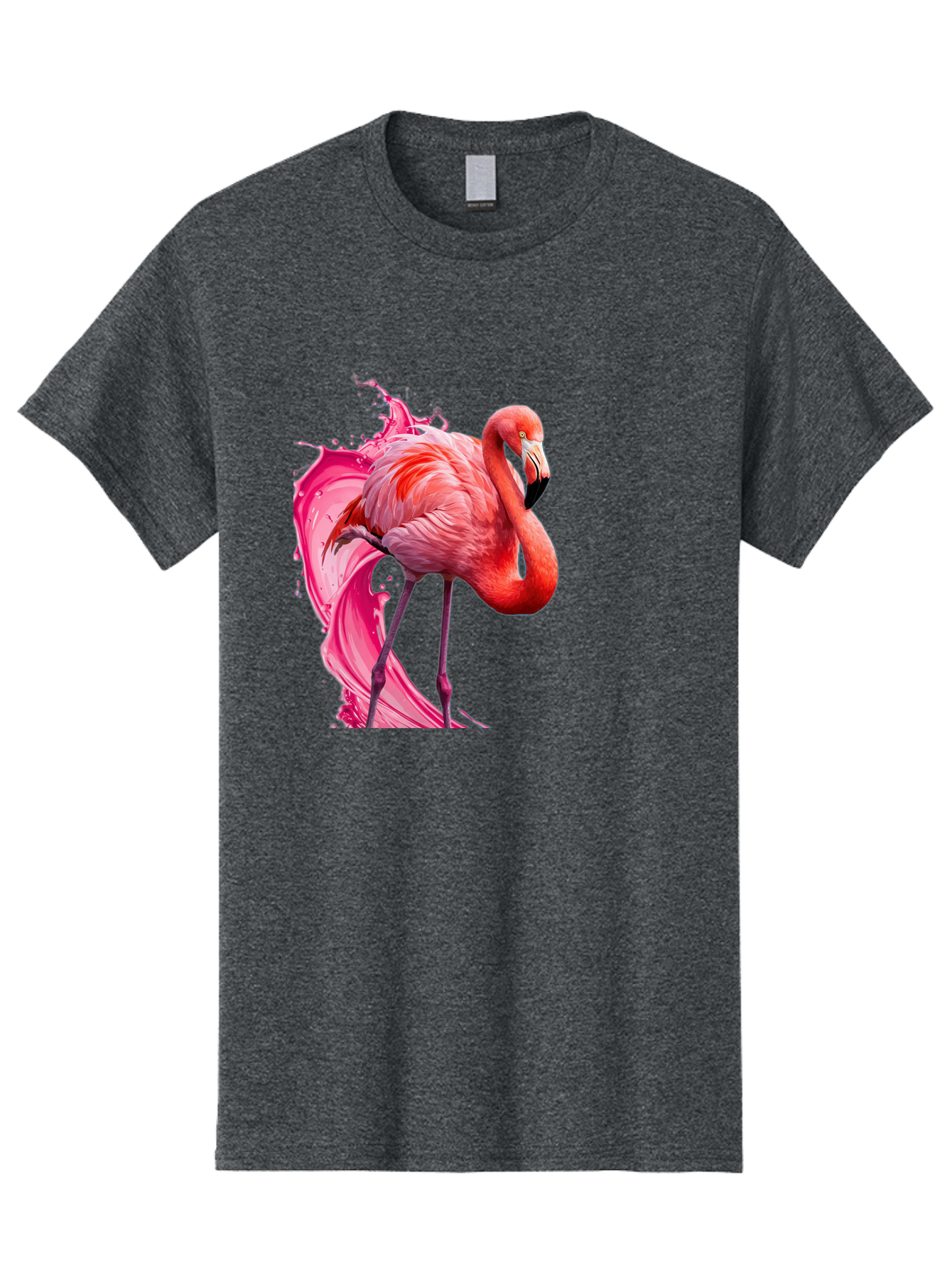 Flamingo-Splash-1 Men'S Graphic Tee, 100% Cotton, Comfortable Casual Summer Wear, Machine Washable, Vintage Camera, Old Camera, Antique Camera, Black Camera, Classic Photography, Photography Equipment, Nostalgic Device, Film Camera, Camera Art Bak598