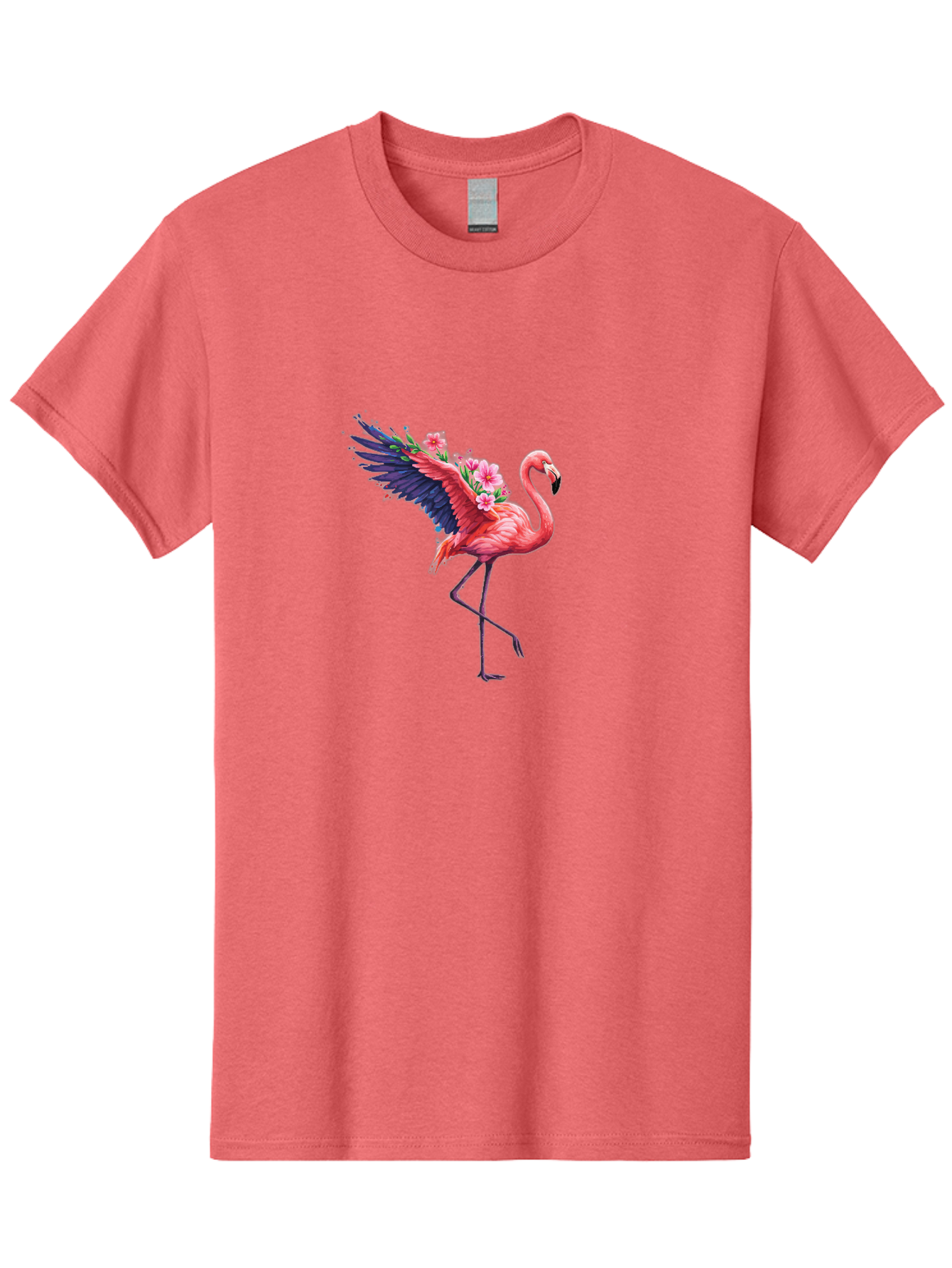 Flamingo-With-Flowers-1 Men'S Graphic Tee, 100% Cotton, Comfortable Casual Summer Wear, Machine Washable, Vintage Camera, Old Camera, Antique Camera, Black Camera, Classic Photography, Photography Equipment, Nostalgic Device, Film Camera, Bak600