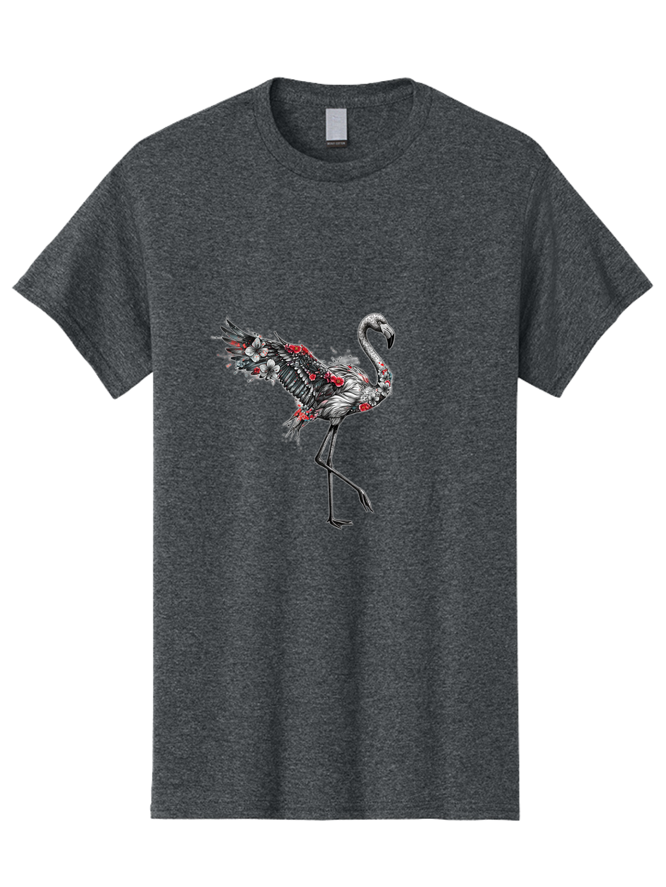 Flamingo-With-Flowers-2 Men'S Graphic Tee, 100% Cotton, Comfortable Casual Summer Wear, Machine Washable, Vintage Camera, Old Camera, Antique Camera, Black Camera, Classic Photography, Photography Equipment, Nostalgic Device, Film Camera, Bak601