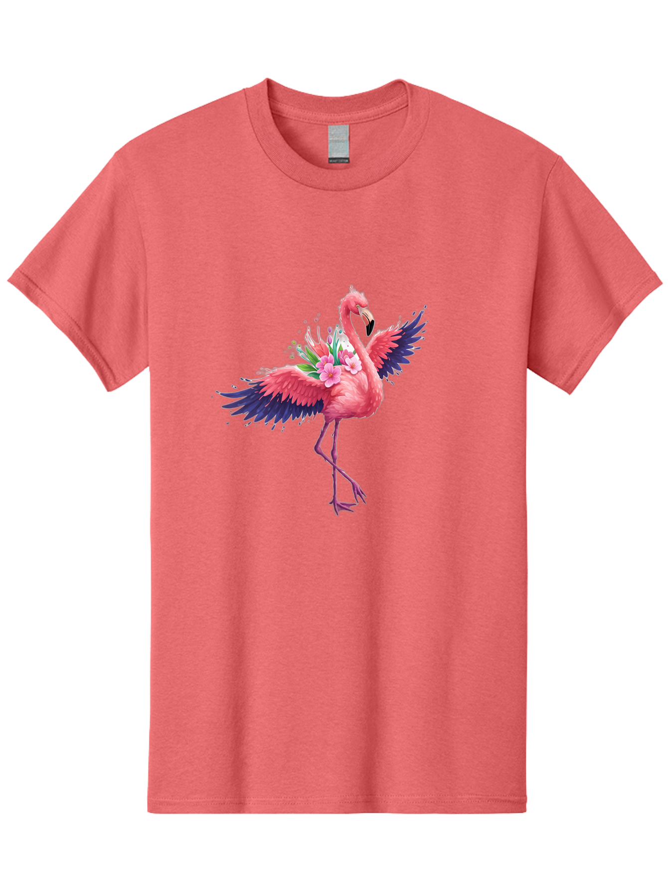 Flamingo-With-Flowers-3 Men'S Graphic Tee, 100% Cotton, Comfortable Casual Summer Wear, Machine Washable, Vintage Camera, Old Camera, Antique Camera, Black Camera, Classic Photography, Photography Equipment, Nostalgic Device, Film Camera, Bak602