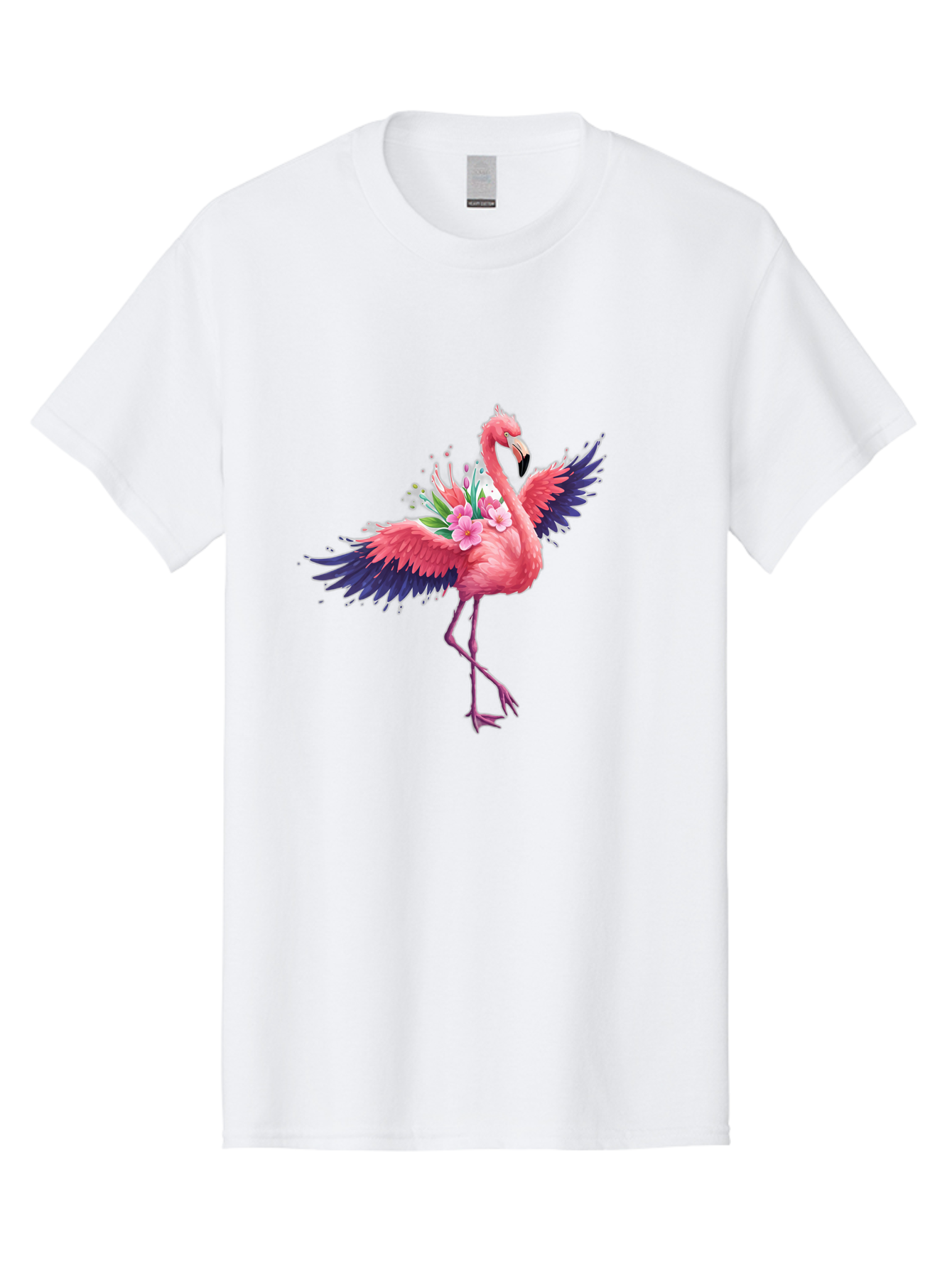 Flamingo-With-Flowers-3 Men'S Graphic Tee, 100% Cotton, Comfortable Casual Summer Wear, Machine Washable, Vintage Camera, Old Camera, Antique Camera, Black Camera, Classic Photography, Photography Equipment, Nostalgic Device, Film Camera, Bak602