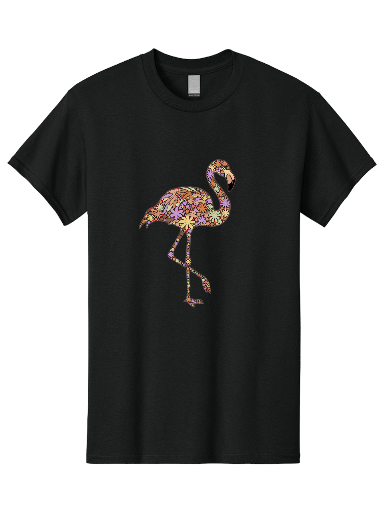 Floral-Flamingo Men'S Graphic Tee, 100% Cotton, Comfortable Casual Summer Wear, Machine Washable, Vintage Camera, Old Camera, Antique Camera, Black Camera, Classic Photography, Photography Equipment, Nostalgic Device, Film Camera, Camera Art Bak611