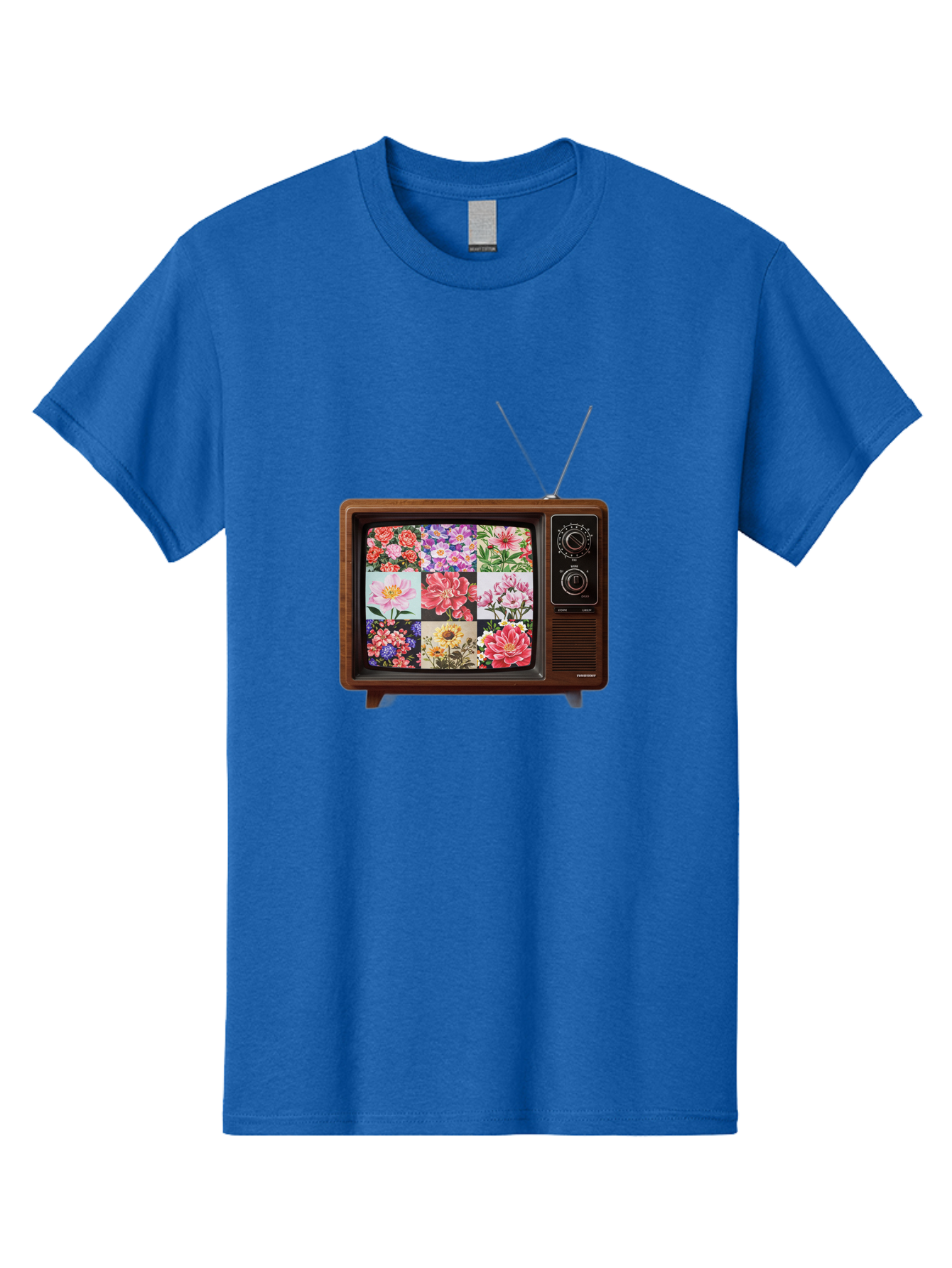 Flower-Collage-Tv Men'S Graphic Tee, 100% Cotton, Comfortable Casual Summer Wear, Machine Washable, Vintage Camera, Old Camera, Antique Camera, Black Camera, Classic Photography, Photography Equipment, Nostalgic Device, Film Camera, Camera Art Bak612