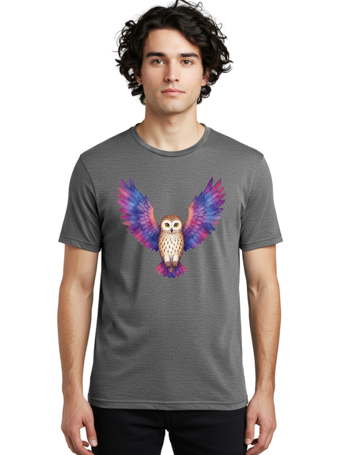 Flying-Owl-1 Men'S Graphic Tee, 100% Cotton, Comfortable Casual Summer Wear, Machine Washable, Vintage Camera, Old Camera, Antique Camera, Black Camera, Classic Photography, Photography Equipment, Nostalgic Device, Film Camera, Camera Art Bak615