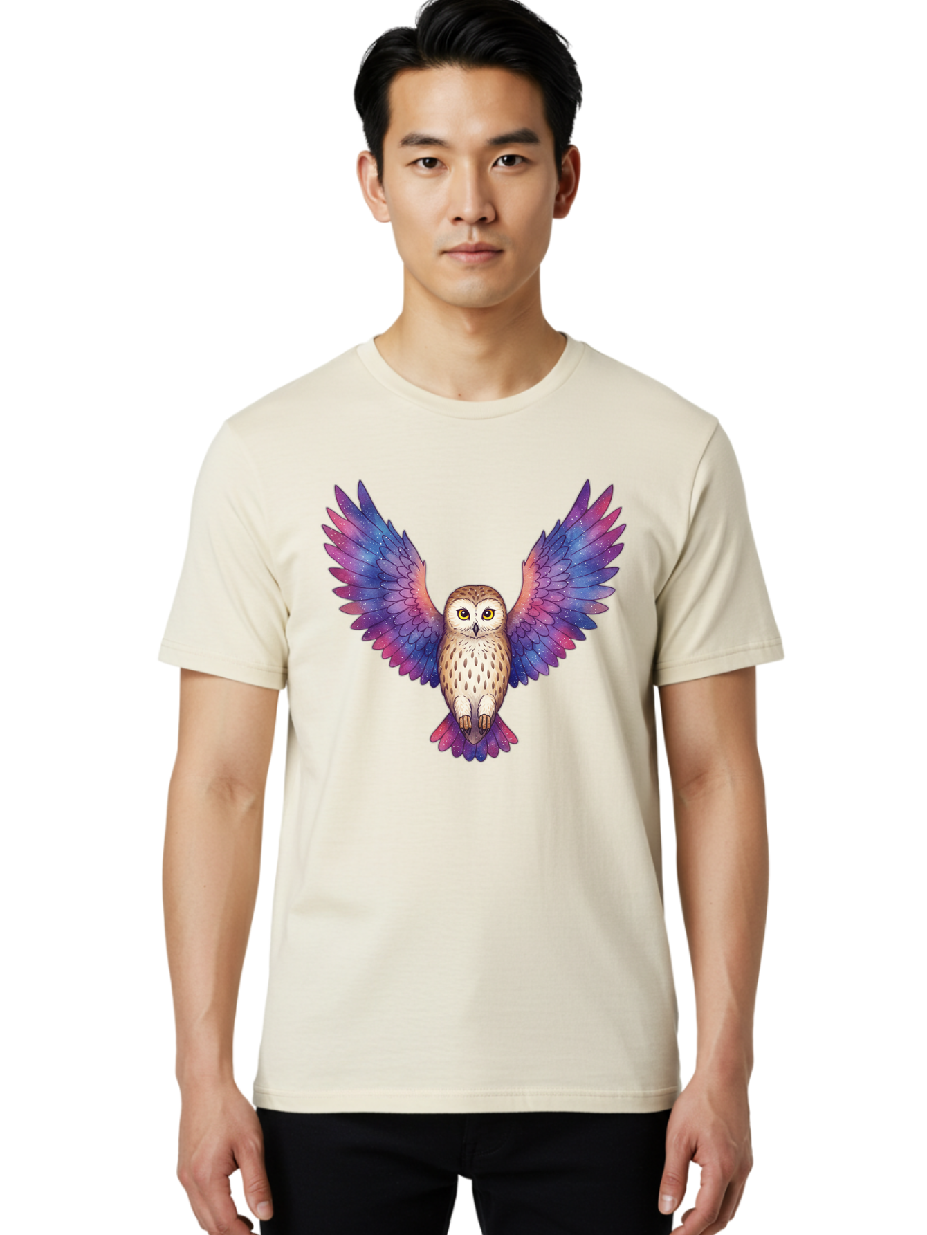 Flying-Owl-1 Men'S Graphic Tee, 100% Cotton, Comfortable Casual Summer Wear, Machine Washable, Vintage Camera, Old Camera, Antique Camera, Black Camera, Classic Photography, Photography Equipment, Nostalgic Device, Film Camera, Camera Art Bak615
