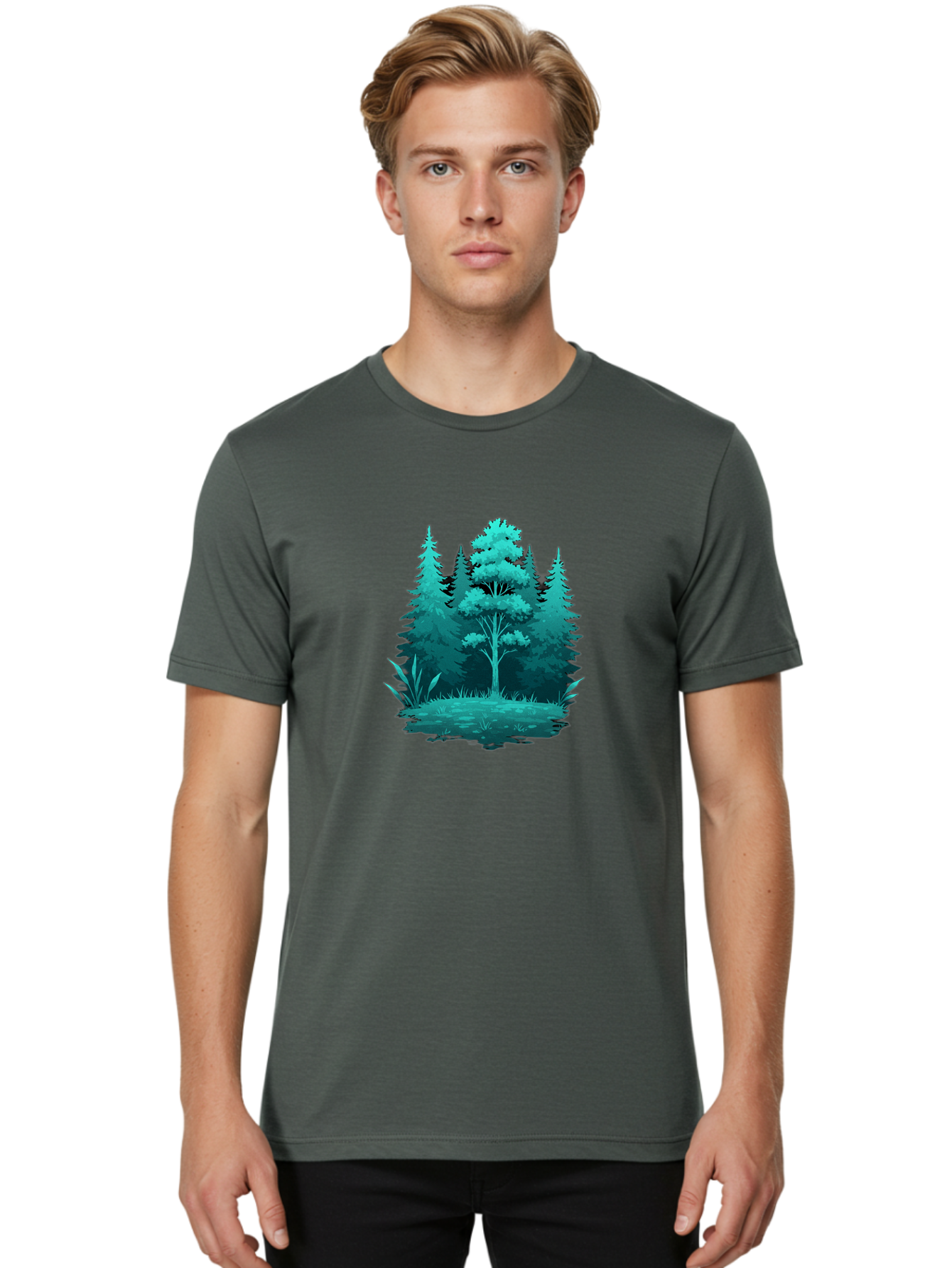 Forest-Trees Men'S Graphic Tee, 100% Cotton, Comfortable Casual Summer Wear, Machine Washable, Vintage Camera, Old Camera, Antique Camera, Black Camera, Classic Photography, Photography Equipment, Nostalgic Device, Film Camera, Camera Art Bak621
