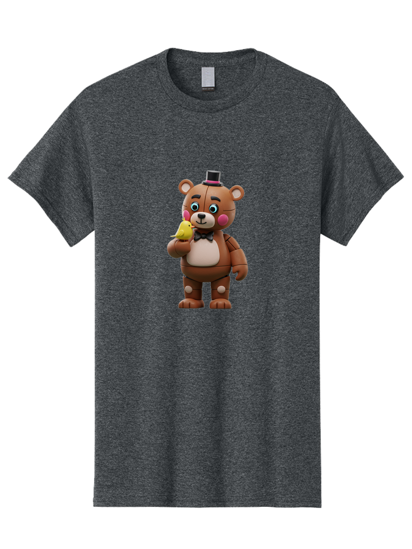 Freddy-Fazbear-With-Bird Men'S Graphic Tee, 100% Cotton, Comfortable Casual Summer Wear, Machine Washable, Vintage Camera, Old Camera, Antique Camera, Black Camera, Classic Photography, Photography Equipment, Nostalgic Device, Film Camera, Bak631