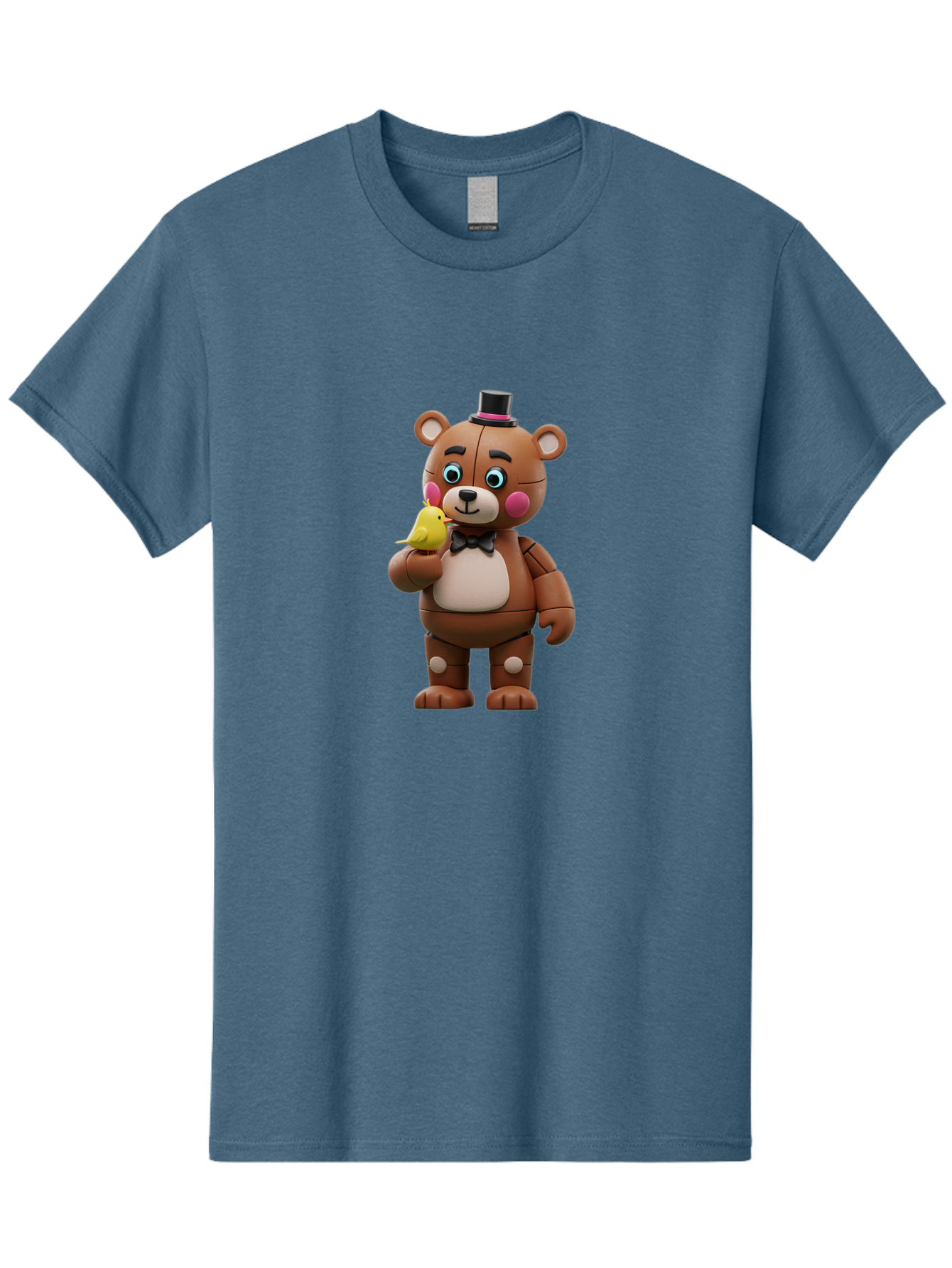 Freddy-Fazbear-With-Bird Men'S Graphic Tee, 100% Cotton, Comfortable Casual Summer Wear, Machine Washable, Vintage Camera, Old Camera, Antique Camera, Black Camera, Classic Photography, Photography Equipment, Nostalgic Device, Film Camera, Bak631