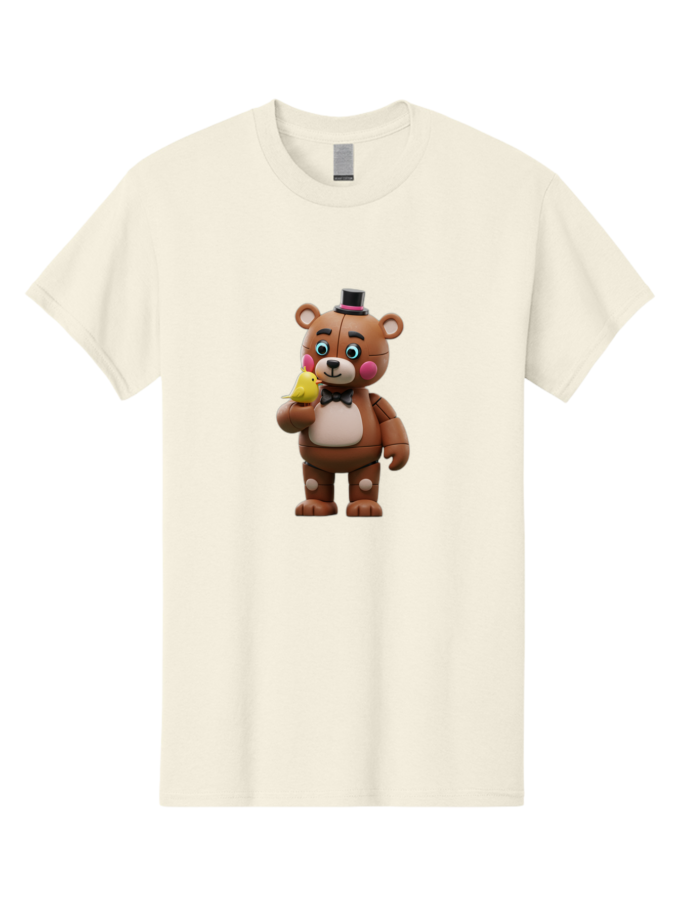 Freddy-Fazbear-With-Bird Men'S Graphic Tee, 100% Cotton, Comfortable Casual Summer Wear, Machine Washable, Vintage Camera, Old Camera, Antique Camera, Black Camera, Classic Photography, Photography Equipment, Nostalgic Device, Film Camera, Bak631