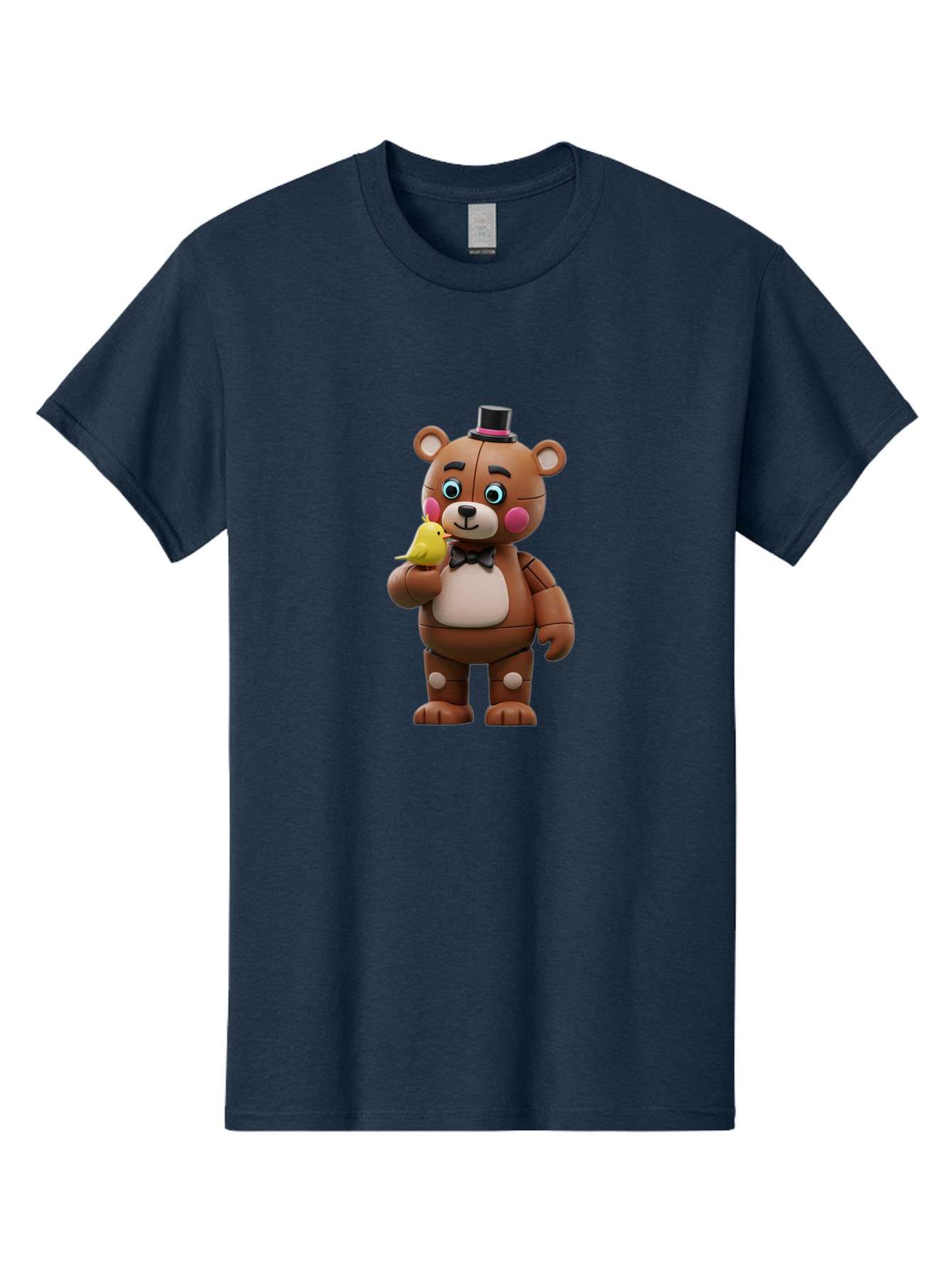Freddy-Fazbear-With-Bird Men'S Graphic Tee, 100% Cotton, Comfortable Casual Summer Wear, Machine Washable, Vintage Camera, Old Camera, Antique Camera, Black Camera, Classic Photography, Photography Equipment, Nostalgic Device, Film Camera, Bak631