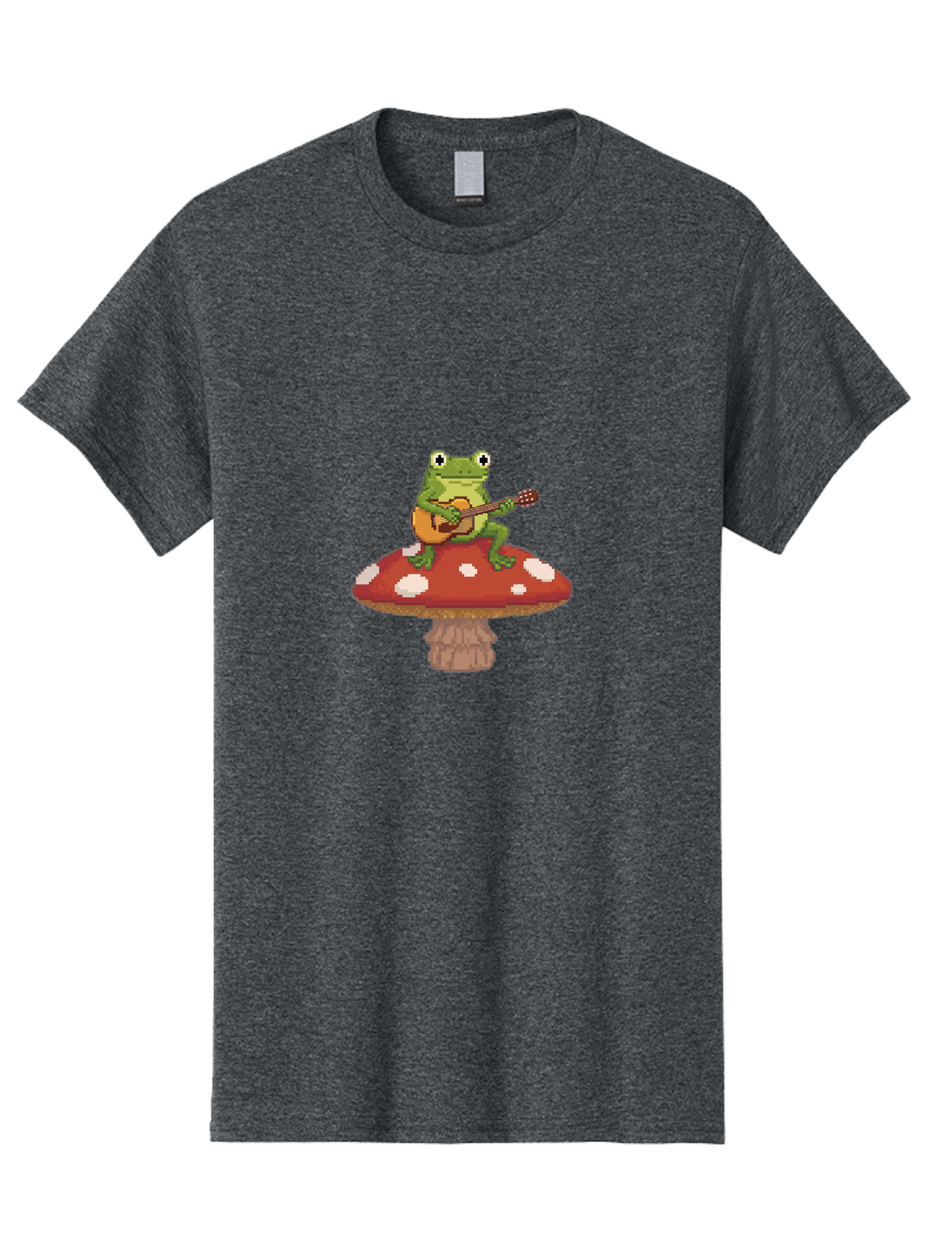 Frog-On-Mushroom-Playing-Guitar Men'S Graphic Tee, 100% Cotton, Comfortable Casual Summer Wear, Machine Washable, Vintage Camera, Old Camera, Antique Camera, Black Camera, Classic Photography, Photography Equipment, Nostalgic Device, Bak634