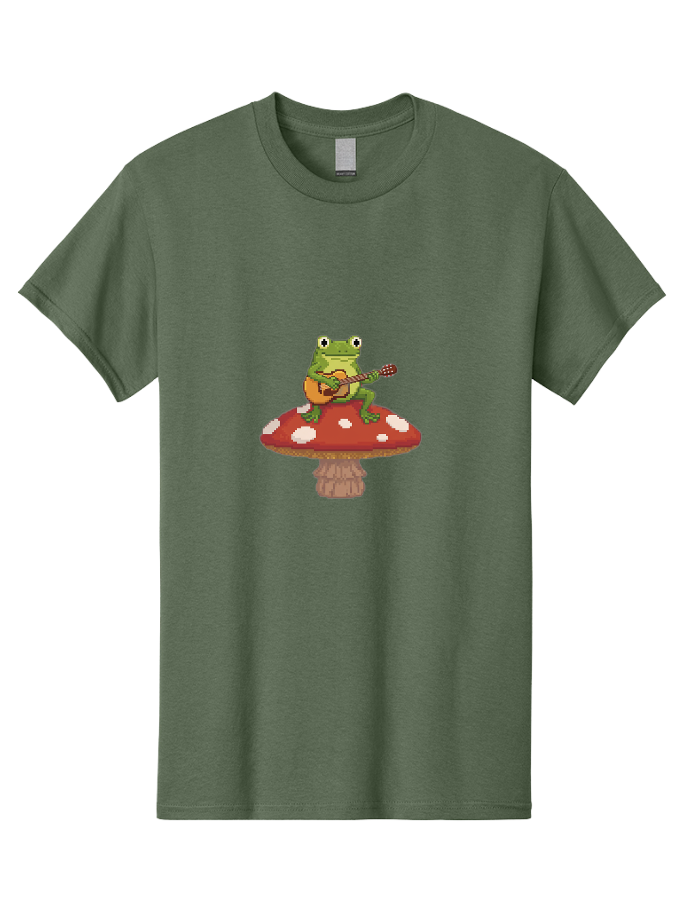 Frog-On-Mushroom-Playing-Guitar Men'S Graphic Tee, 100% Cotton, Comfortable Casual Summer Wear, Machine Washable, Vintage Camera, Old Camera, Antique Camera, Black Camera, Classic Photography, Photography Equipment, Nostalgic Device, Bak634