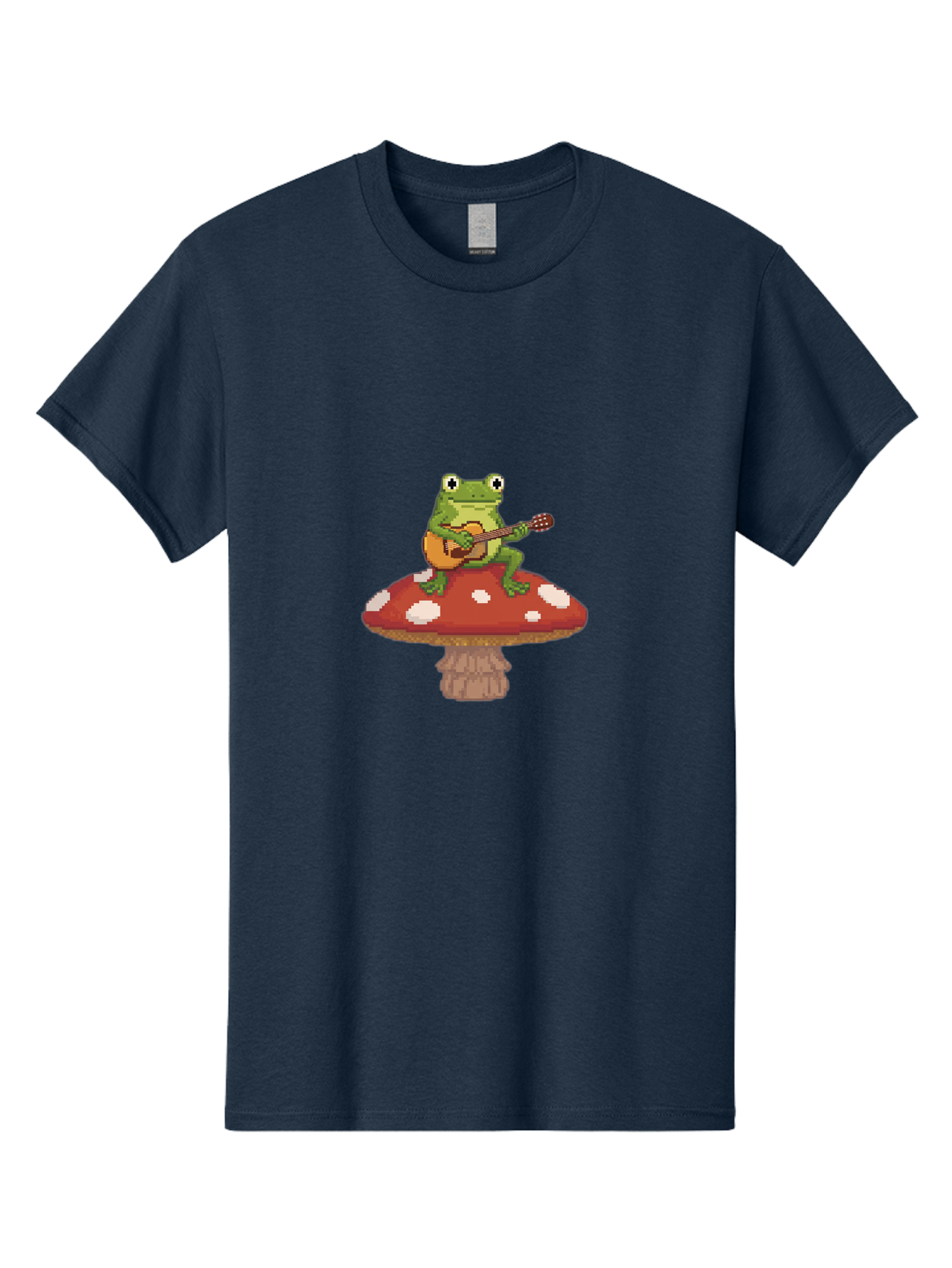 Frog-On-Mushroom-Playing-Guitar Men'S Graphic Tee, 100% Cotton, Comfortable Casual Summer Wear, Machine Washable, Vintage Camera, Old Camera, Antique Camera, Black Camera, Classic Photography, Photography Equipment, Nostalgic Device, Bak634