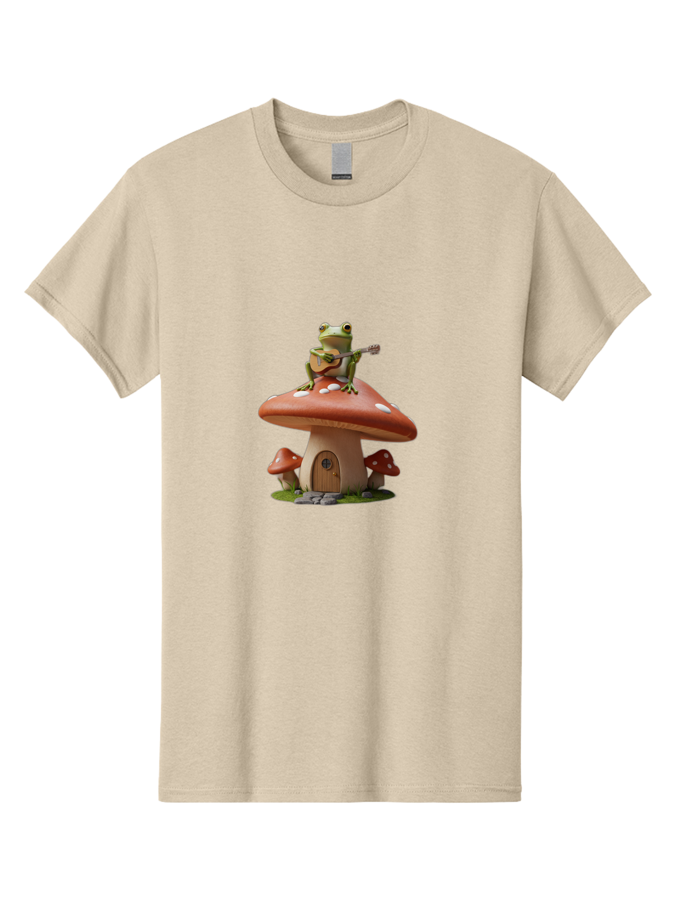 Frog-Playing-Guitar-On-Mushroom Men'S Graphic Tee, 100% Cotton, Comfortable Casual Summer Wear, Machine Washable, Vintage Camera, Old Camera, Antique Camera, Black Camera, Classic Photography, Photography Equipment, Nostalgic Device, Bak638