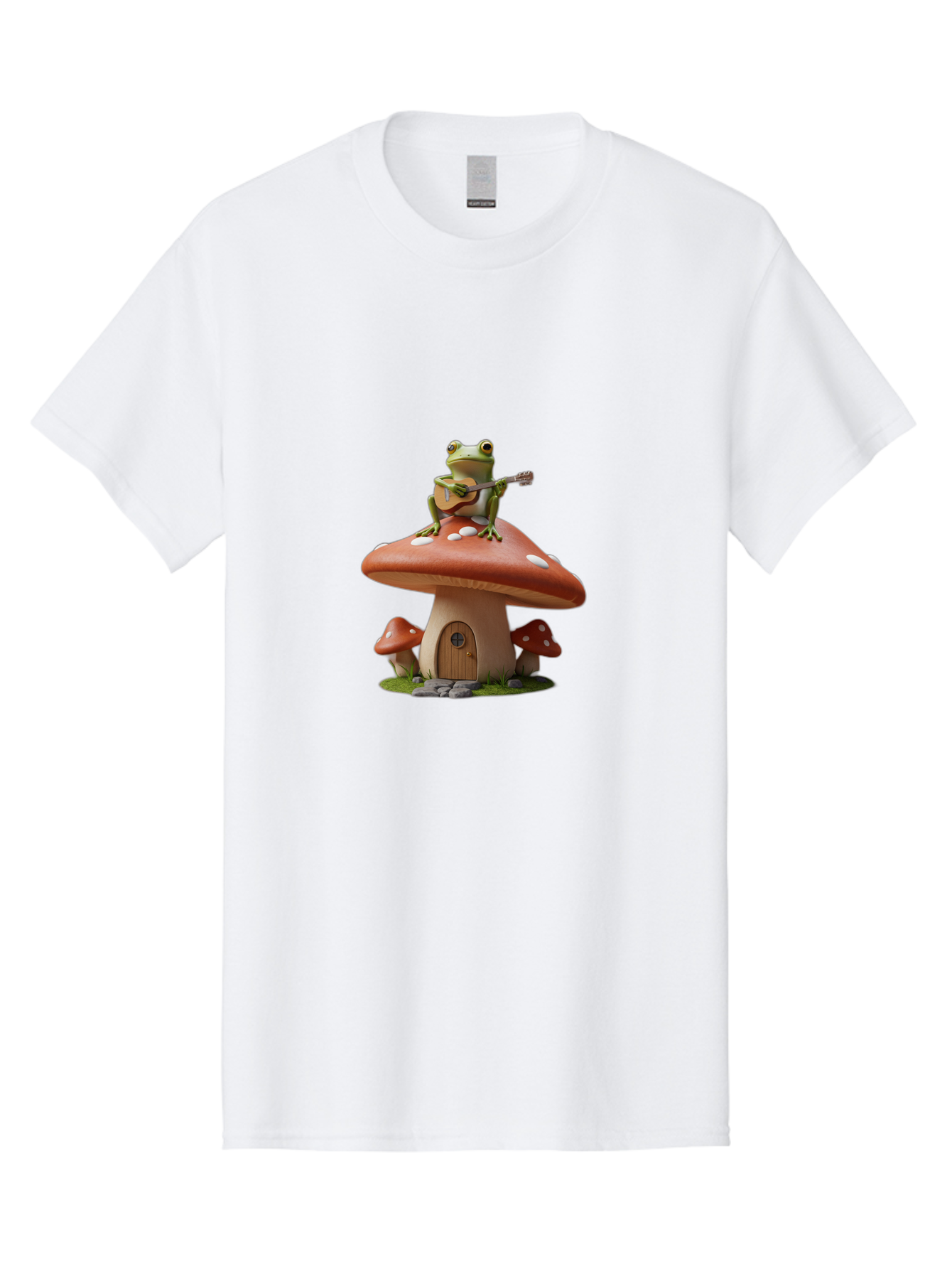 Frog-Playing-Guitar-On-Mushroom Men'S Graphic Tee, 100% Cotton, Comfortable Casual Summer Wear, Machine Washable, Vintage Camera, Old Camera, Antique Camera, Black Camera, Classic Photography, Photography Equipment, Nostalgic Device, Bak638