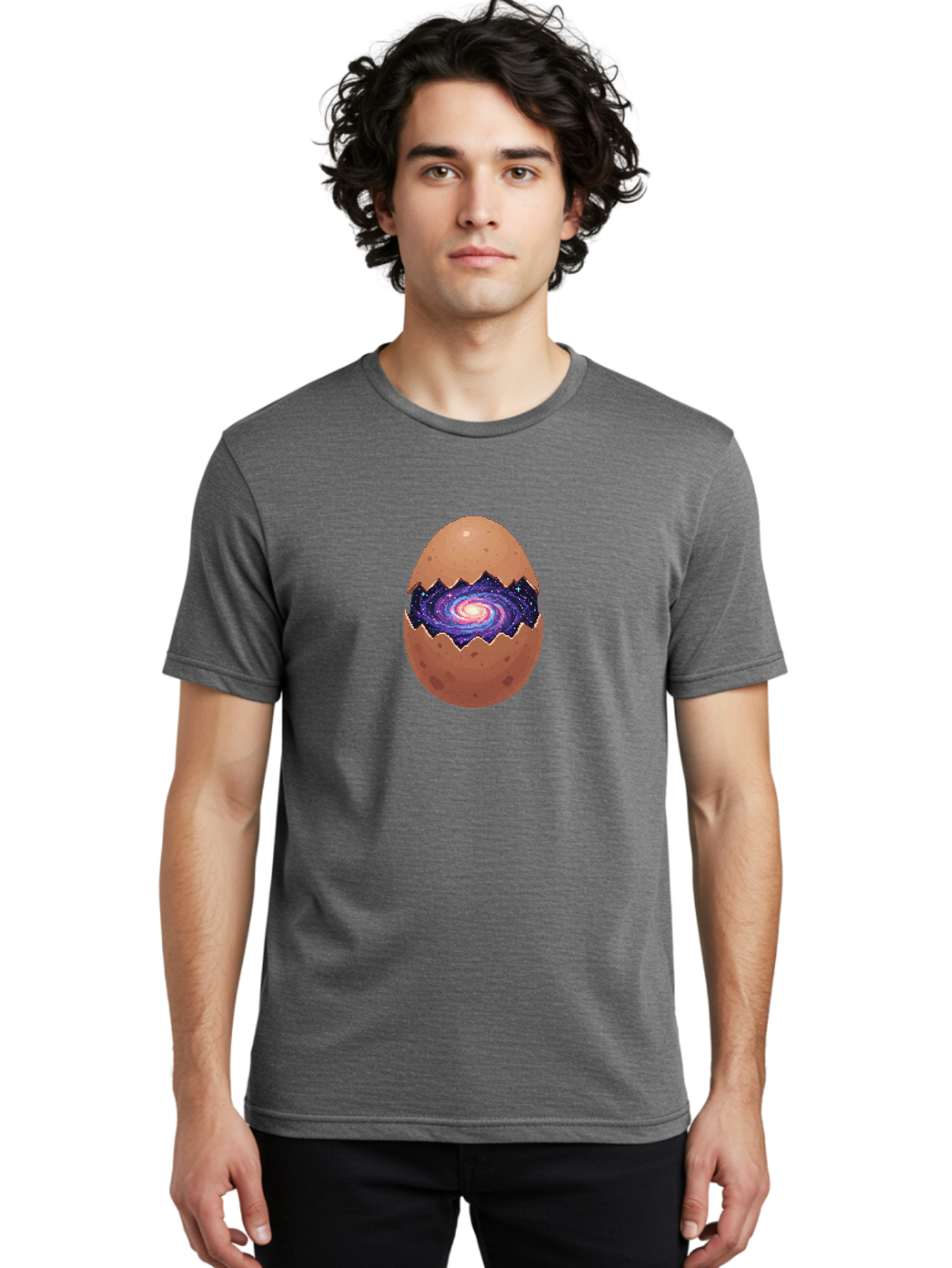 Galaxy-Egg-1 Men'S Graphic Tee, 100% Cotton, Comfortable Casual Summer Wear, Machine Washable, Vintage Camera, Old Camera, Antique Camera, Black Camera, Classic Photography, Photography Equipment, Nostalgic Device, Film Camera, Camera Art Bak648