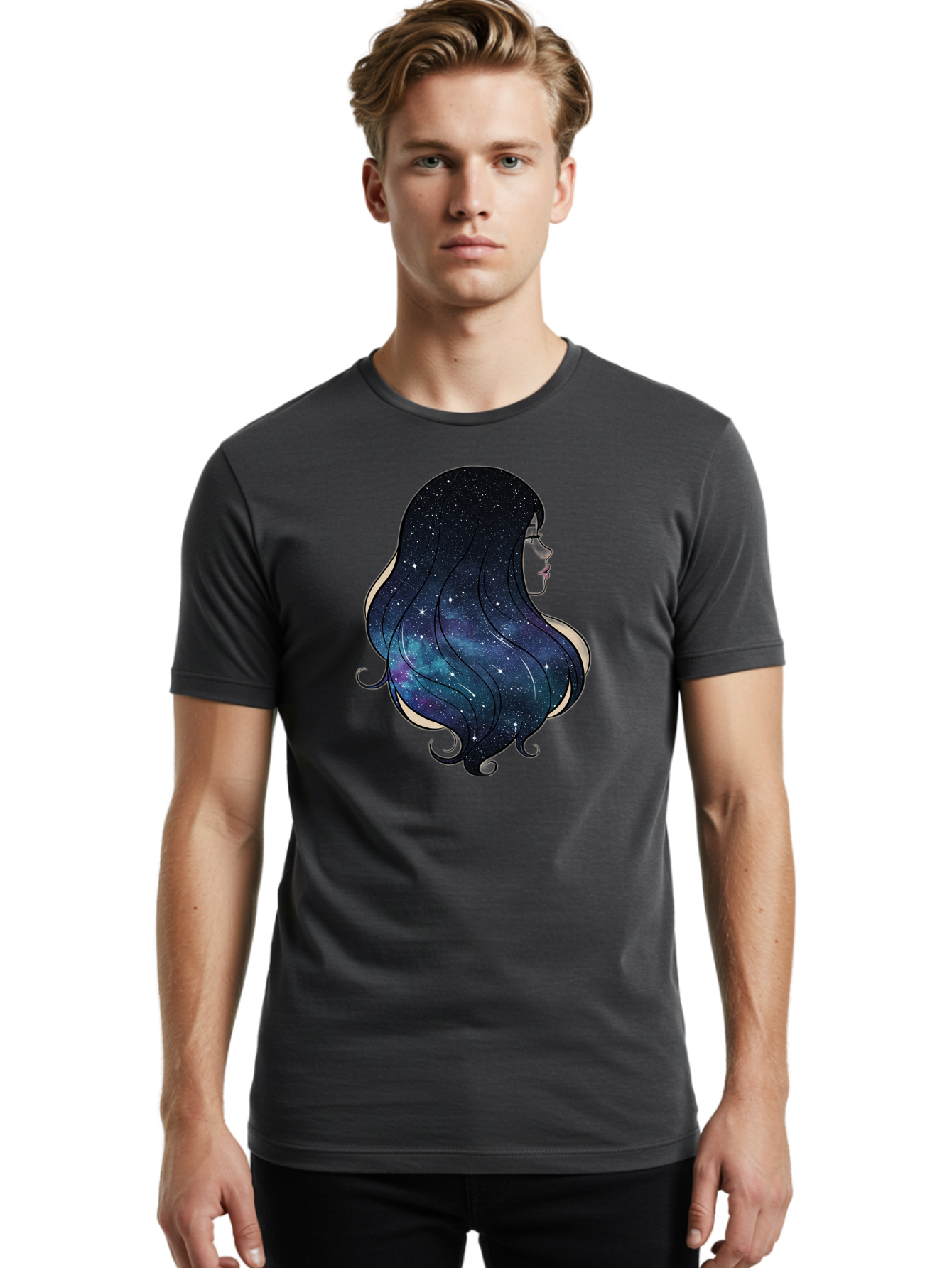 Galaxy-Hair Men'S Graphic Tee, 100% Cotton, Comfortable Casual Summer Wear, Machine Washable, Vintage Camera, Old Camera, Antique Camera, Black Camera, Classic Photography, Photography Equipment, Nostalgic Device, Film Camera, Camera Art Bak650