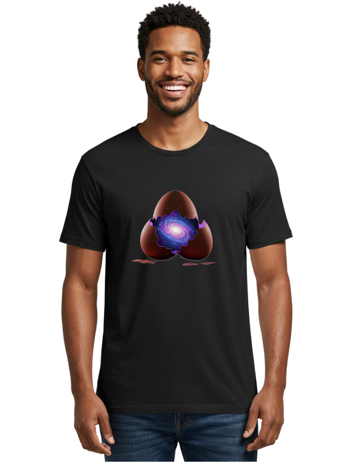 Galaxy-Hatching-From-Egg Men'S Graphic Tee, 100% Cotton, Comfortable Casual Summer Wear, Machine Washable, Vintage Camera, Old Camera, Antique Camera, Black Camera, Classic Photography, Photography Equipment, Nostalgic Device, Film Camera, Bak651