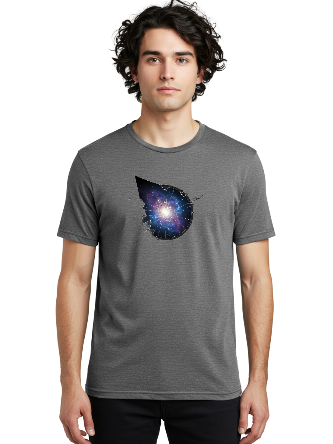 Galaxy-Water-Drop Men'S Graphic Tee, 100% Cotton, Comfortable Casual Summer Wear, Machine Washable, Vintage Camera, Old Camera, Antique Camera, Black Camera, Classic Photography, Photography Equipment, Nostalgic Device, Film Camera, Camera Art Bak655