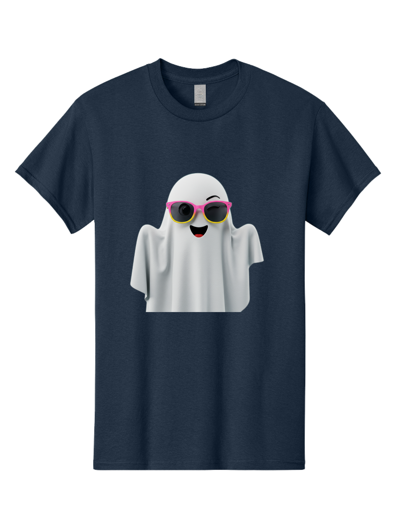 Ghost-Sunglasses Men'S Graphic Tee, 100% Cotton, Comfortable Casual Summer Wear, Machine Washable, Vintage Camera, Old Camera, Antique Camera, Black Camera, Classic Photography, Photography Equipment, Nostalgic Device, Film Camera, Camera Art Bak671