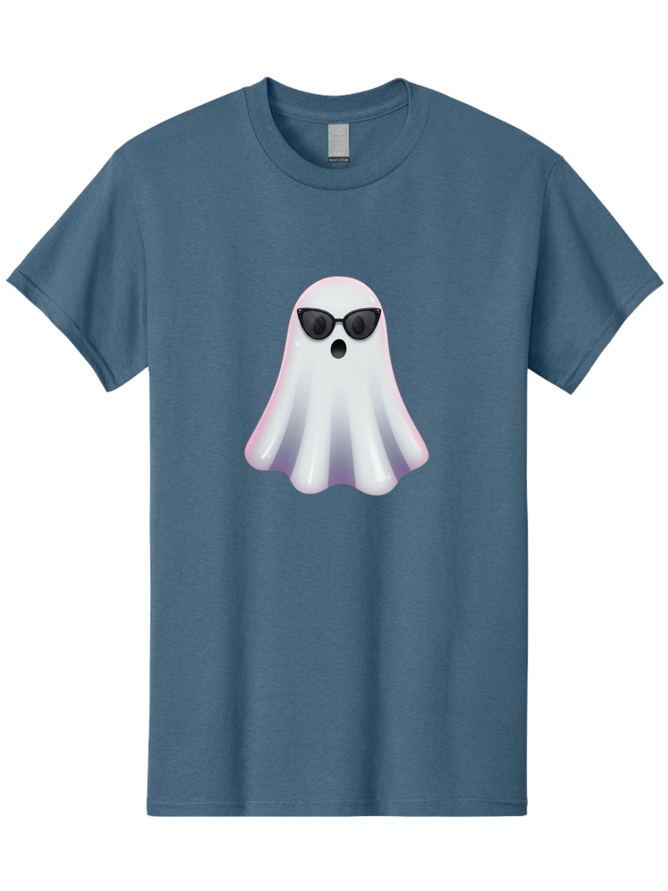 Ghost-Wearing-Sunglasses-1 Men'S Graphic Tee, 100% Cotton, Comfortable Casual Summer Wear, Machine Washable, Vintage Camera, Old Camera, Antique Camera, Black Camera, Classic Photography, Photography Equipment, Nostalgic Device, Film Camera, Bak673