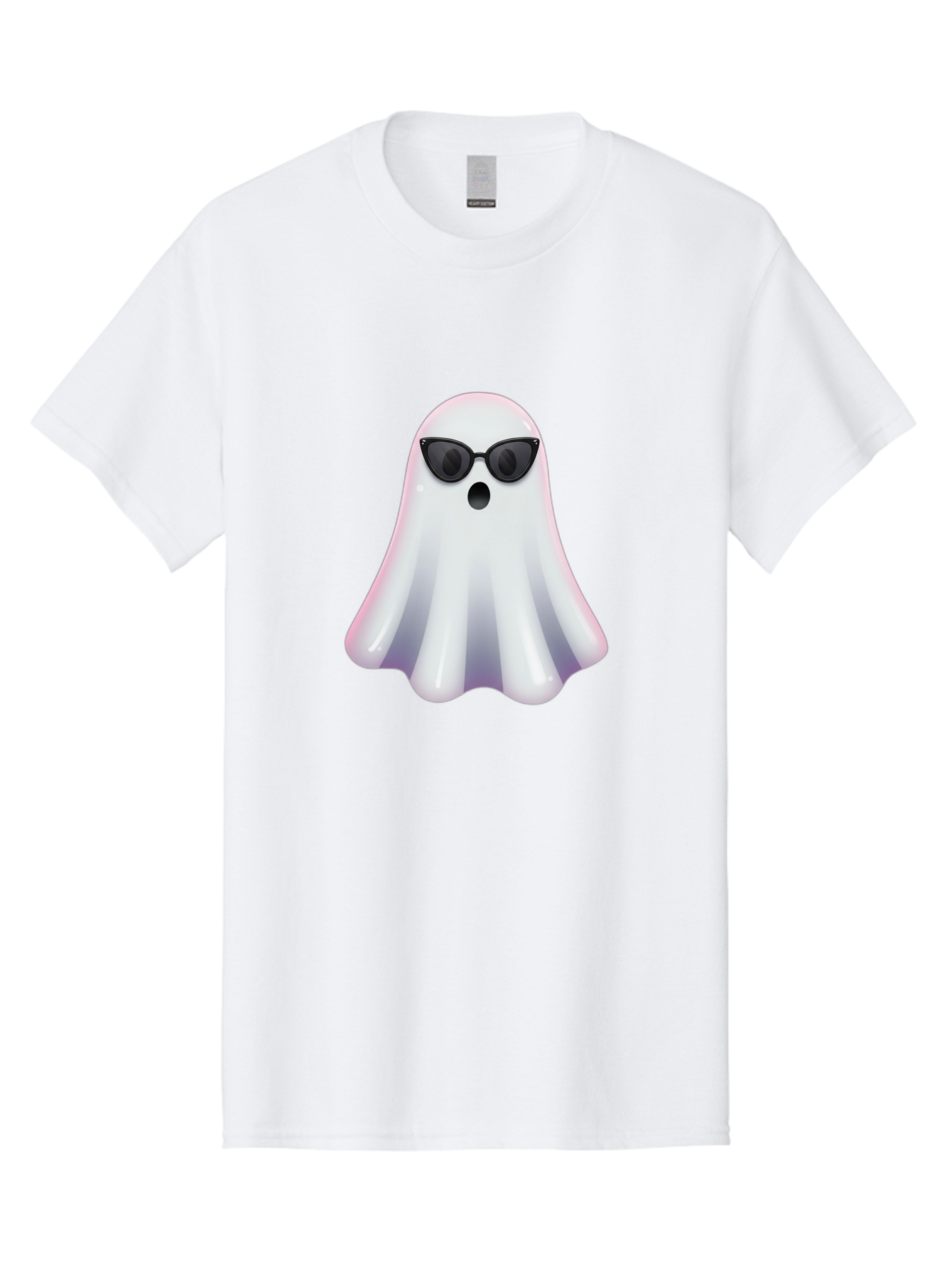 Ghost-Wearing-Sunglasses-1 Men'S Graphic Tee, 100% Cotton, Comfortable Casual Summer Wear, Machine Washable, Vintage Camera, Old Camera, Antique Camera, Black Camera, Classic Photography, Photography Equipment, Nostalgic Device, Film Camera, Bak673
