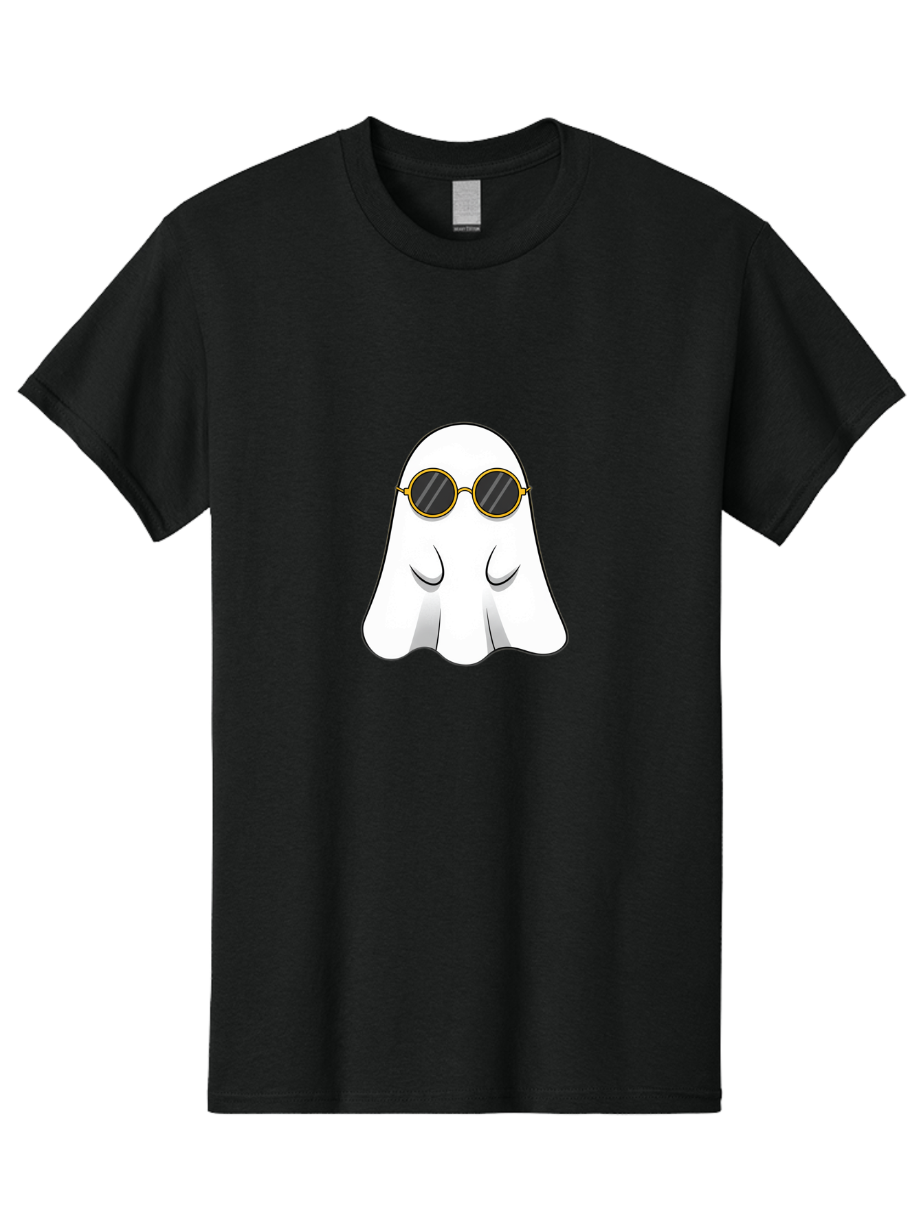 Ghost-Wearing-Sunglasses-2 Men'S Graphic Tee, 100% Cotton, Comfortable Casual Summer Wear, Machine Washable, Vintage Camera, Old Camera, Antique Camera, Black Camera, Classic Photography, Photography Equipment, Nostalgic Device, Film Camera, Bak674