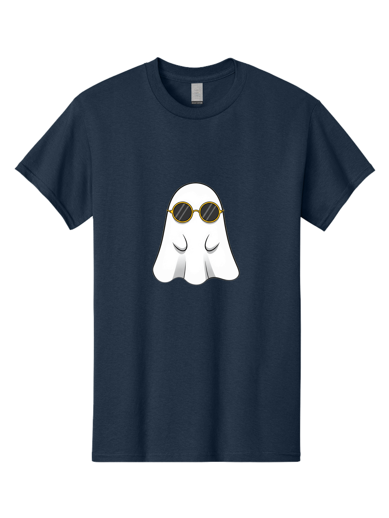 Ghost-Wearing-Sunglasses-2 Men'S Graphic Tee, 100% Cotton, Comfortable Casual Summer Wear, Machine Washable, Vintage Camera, Old Camera, Antique Camera, Black Camera, Classic Photography, Photography Equipment, Nostalgic Device, Film Camera, Bak674