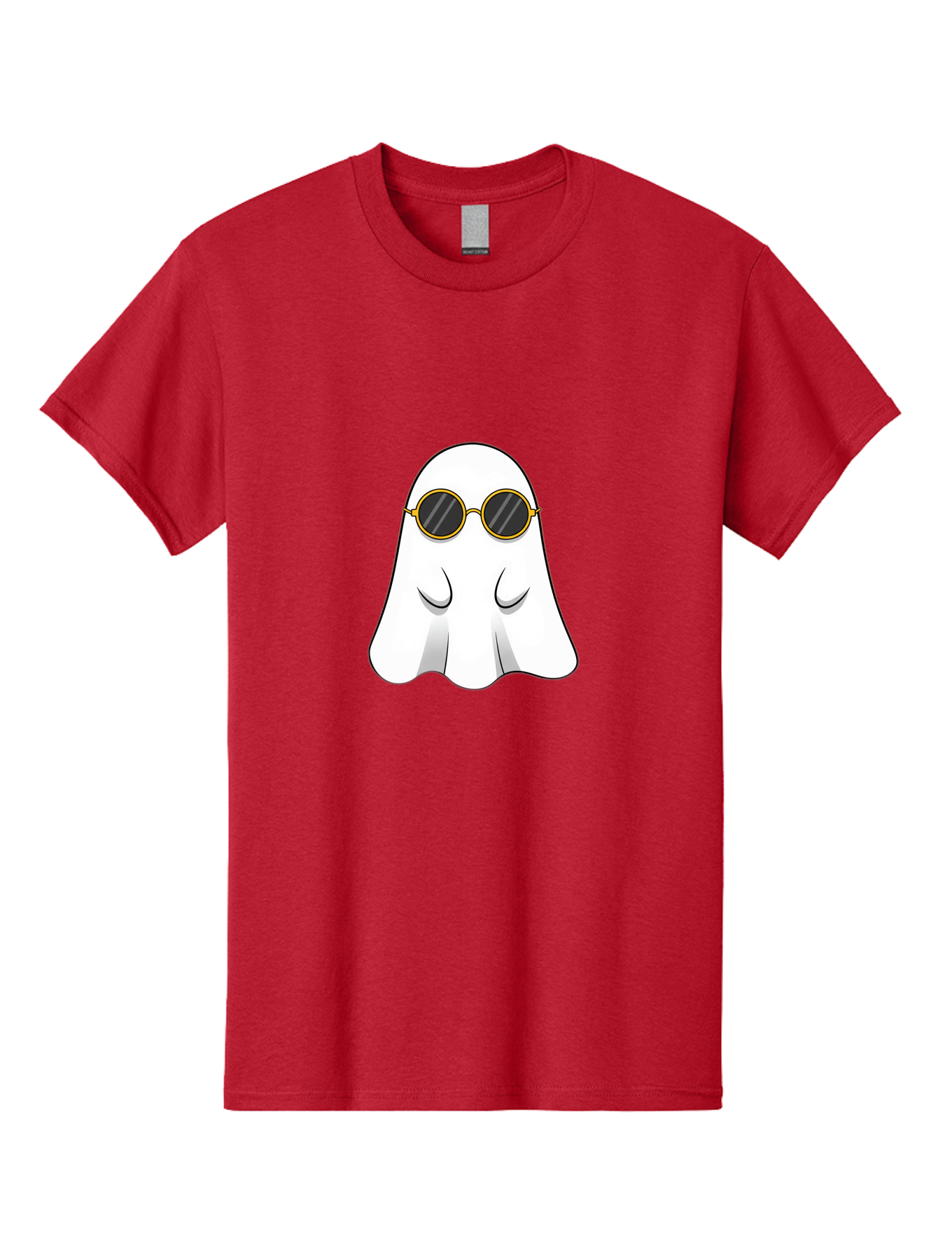 Ghost-Wearing-Sunglasses-2 Men'S Graphic Tee, 100% Cotton, Comfortable Casual Summer Wear, Machine Washable, Vintage Camera, Old Camera, Antique Camera, Black Camera, Classic Photography, Photography Equipment, Nostalgic Device, Film Camera, Bak674