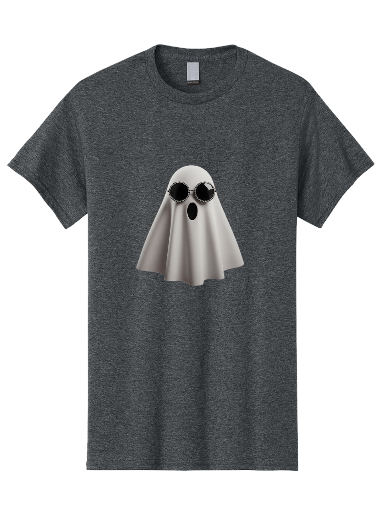 Ghost-Wearing-Sunglasses-3 Men'S Graphic Tee, 100% Cotton, Comfortable Casual Summer Wear, Machine Washable, Vintage Camera, Old Camera, Antique Camera, Black Camera, Classic Photography, Photography Equipment, Nostalgic Device, Film Camera, Bak675