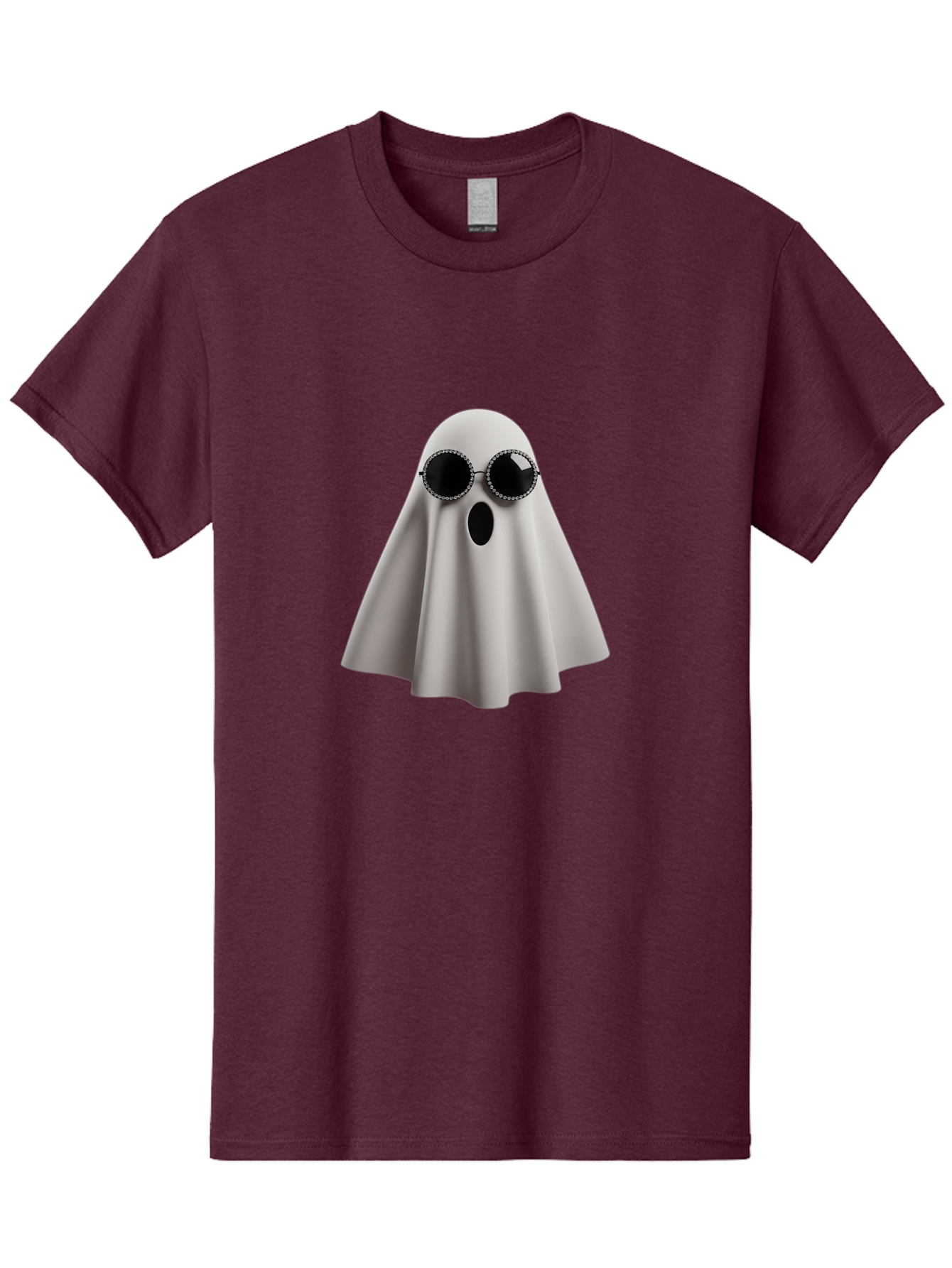 Ghost-Wearing-Sunglasses-3 Men'S Graphic Tee, 100% Cotton, Comfortable Casual Summer Wear, Machine Washable, Vintage Camera, Old Camera, Antique Camera, Black Camera, Classic Photography, Photography Equipment, Nostalgic Device, Film Camera, Bak675