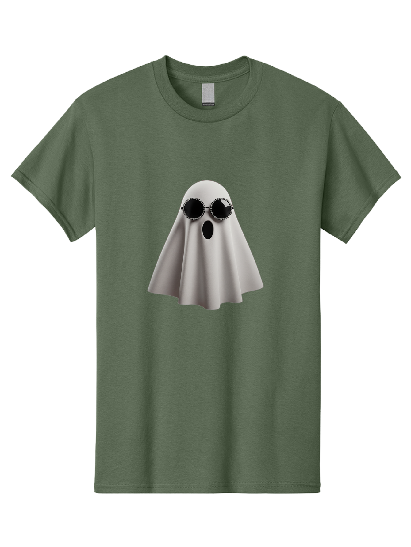 Ghost-Wearing-Sunglasses-3 Men'S Graphic Tee, 100% Cotton, Comfortable Casual Summer Wear, Machine Washable, Vintage Camera, Old Camera, Antique Camera, Black Camera, Classic Photography, Photography Equipment, Nostalgic Device, Film Camera, Bak675